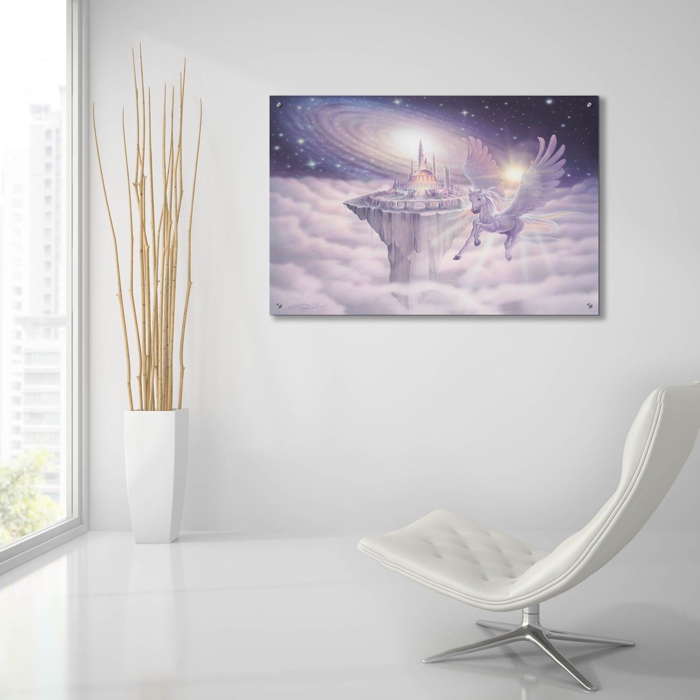 Epic Art 'Castle In The Sky' by Kirk Reinert, Acrylic Glass Wall Art,36x24