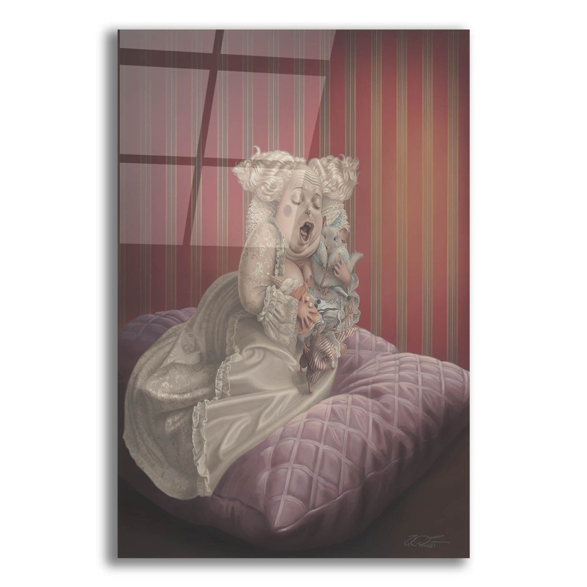 Epic Art 'Satin And Chinchilla' by Kirk Reinert, Acrylic Glass Wall Art