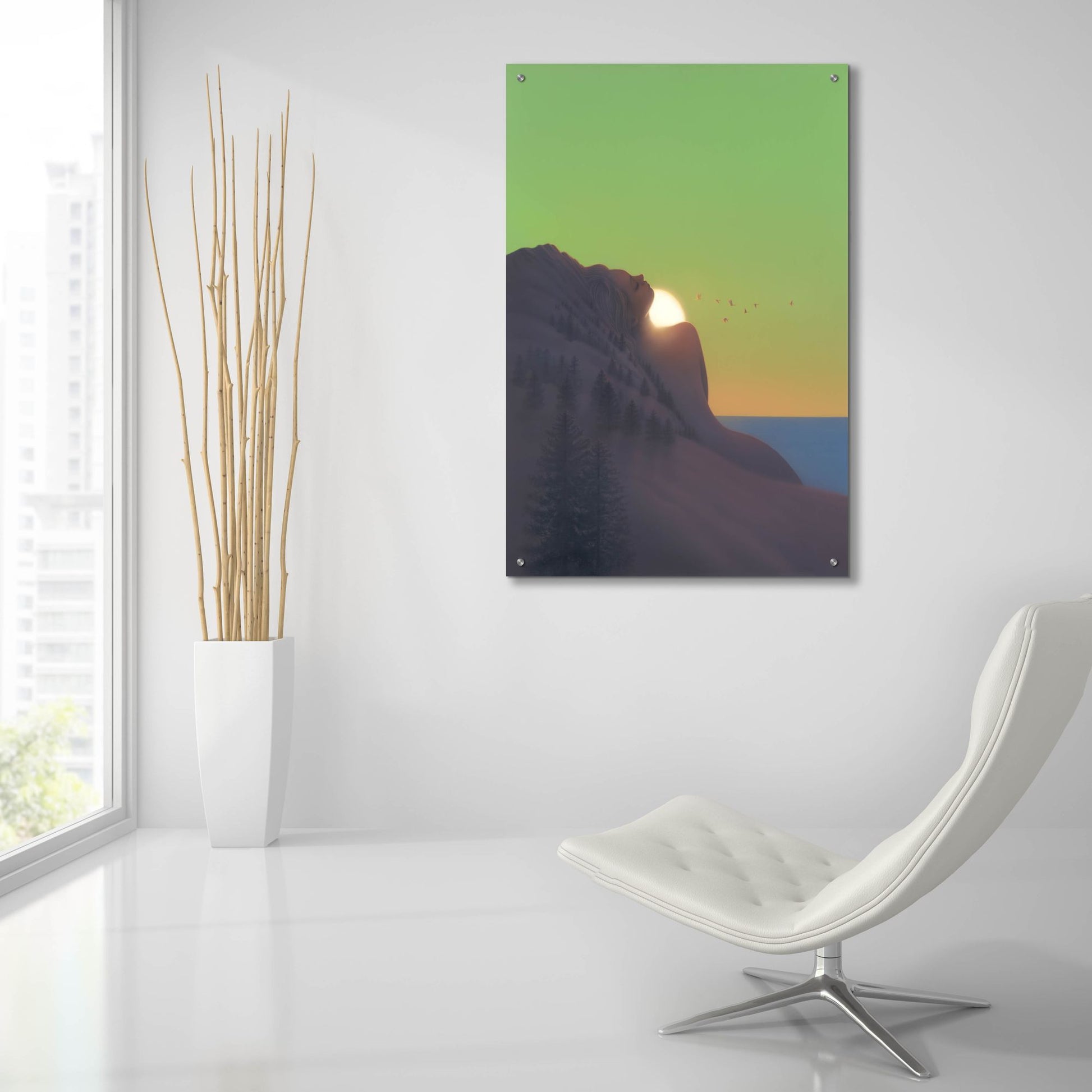 Epic Art 'Island Goddess' by Kirk Reinert, Acrylic Glass Wall Art,24x36