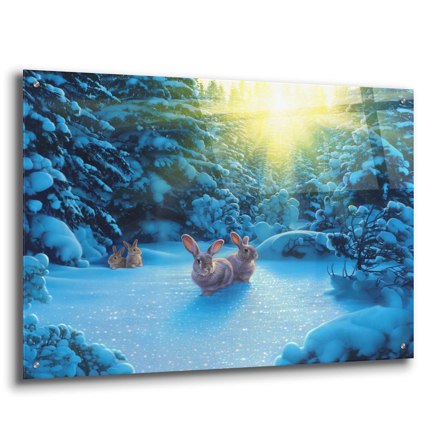 Epic Art 'Snowy Adventure' by Kirk Reinert, Acrylic Glass Wall Art,36x24