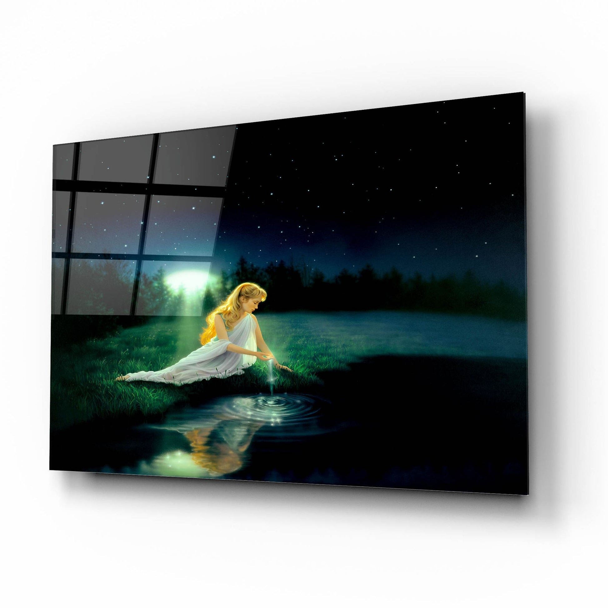 Epic Art 'Brilliant Waters' by Kirk Reinert, Acrylic Glass Wall Art,16x12