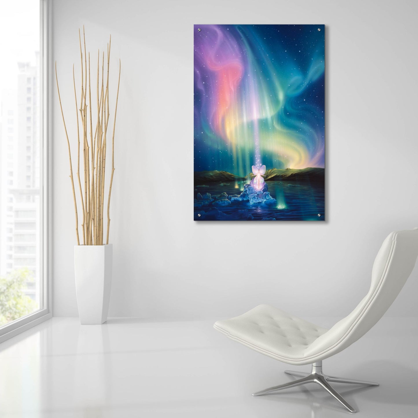 Epic Art 'Crystal Beams' by Kirk Reinert, Acrylic Glass Wall Art,24x36