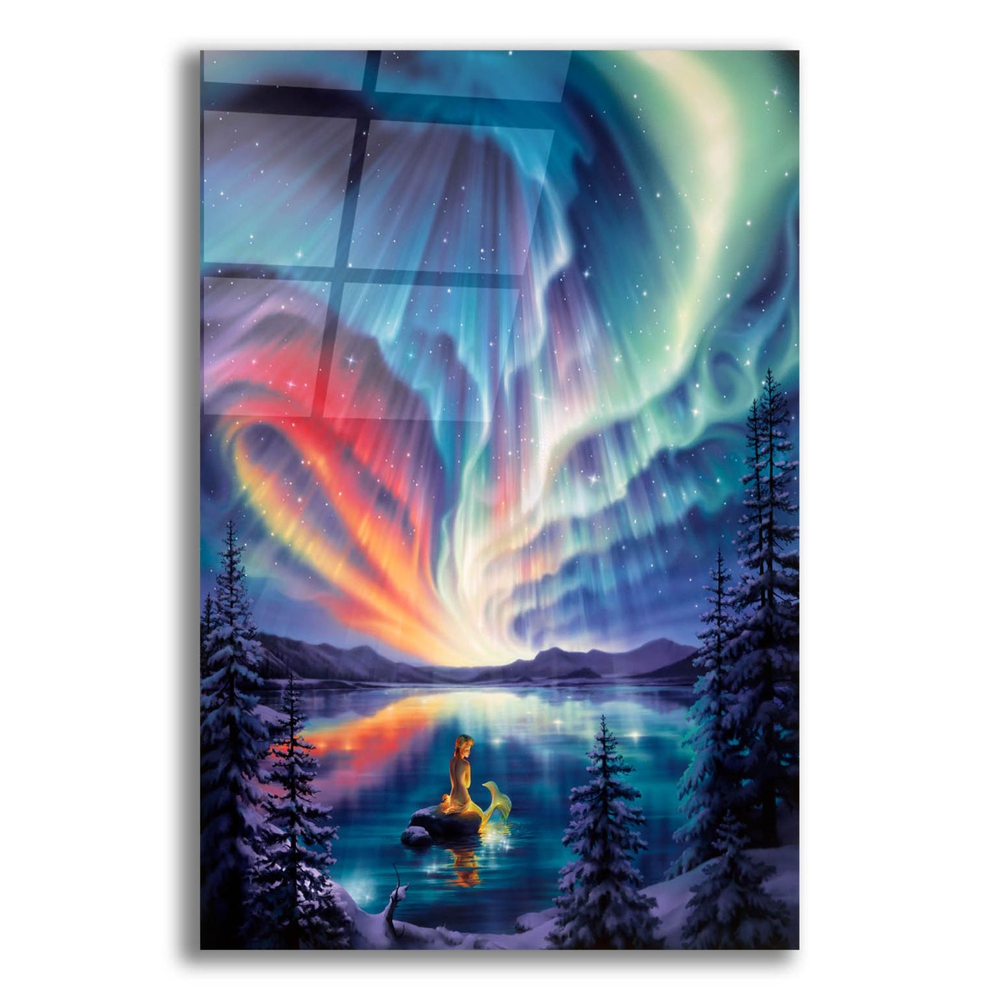 Epic Art 'Enchanted Lake' by Kirk Reinert, Acrylic Glass Wall Art,12x16