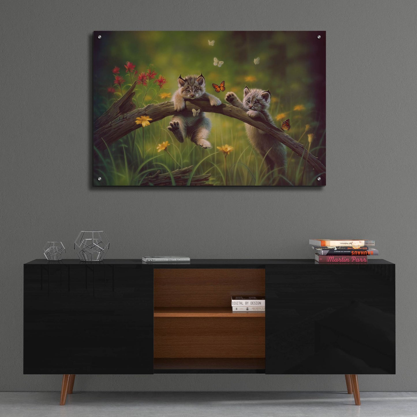 Epic Art 'Kittyland' by Kirk Reinert, Acrylic Glass Wall Art,36x24