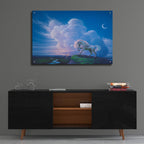 Epic Art 'Rainbow Unicorn' by Kirk Reinert, Acrylic Glass Wall Art,36x24