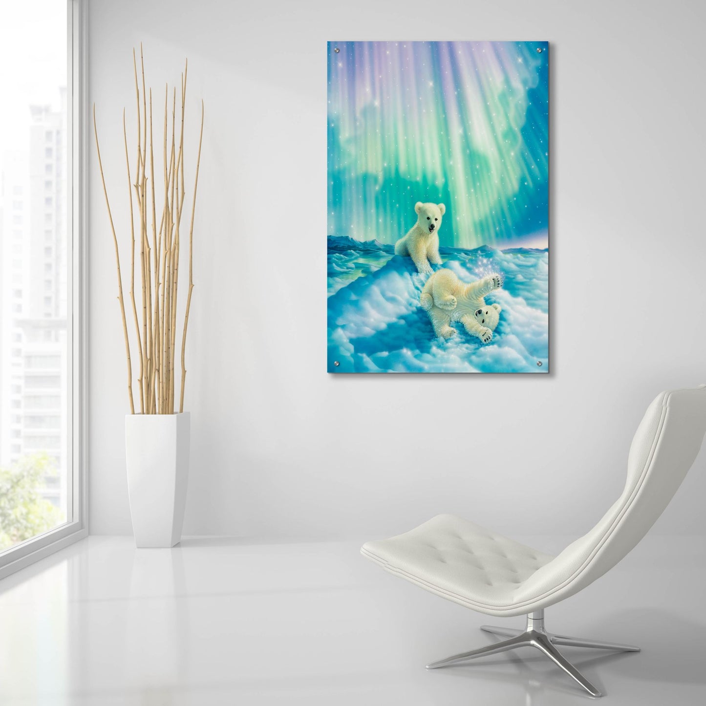 Epic Art 'Snow Day' by Kirk Reinert, Acrylic Glass Wall Art,24x36