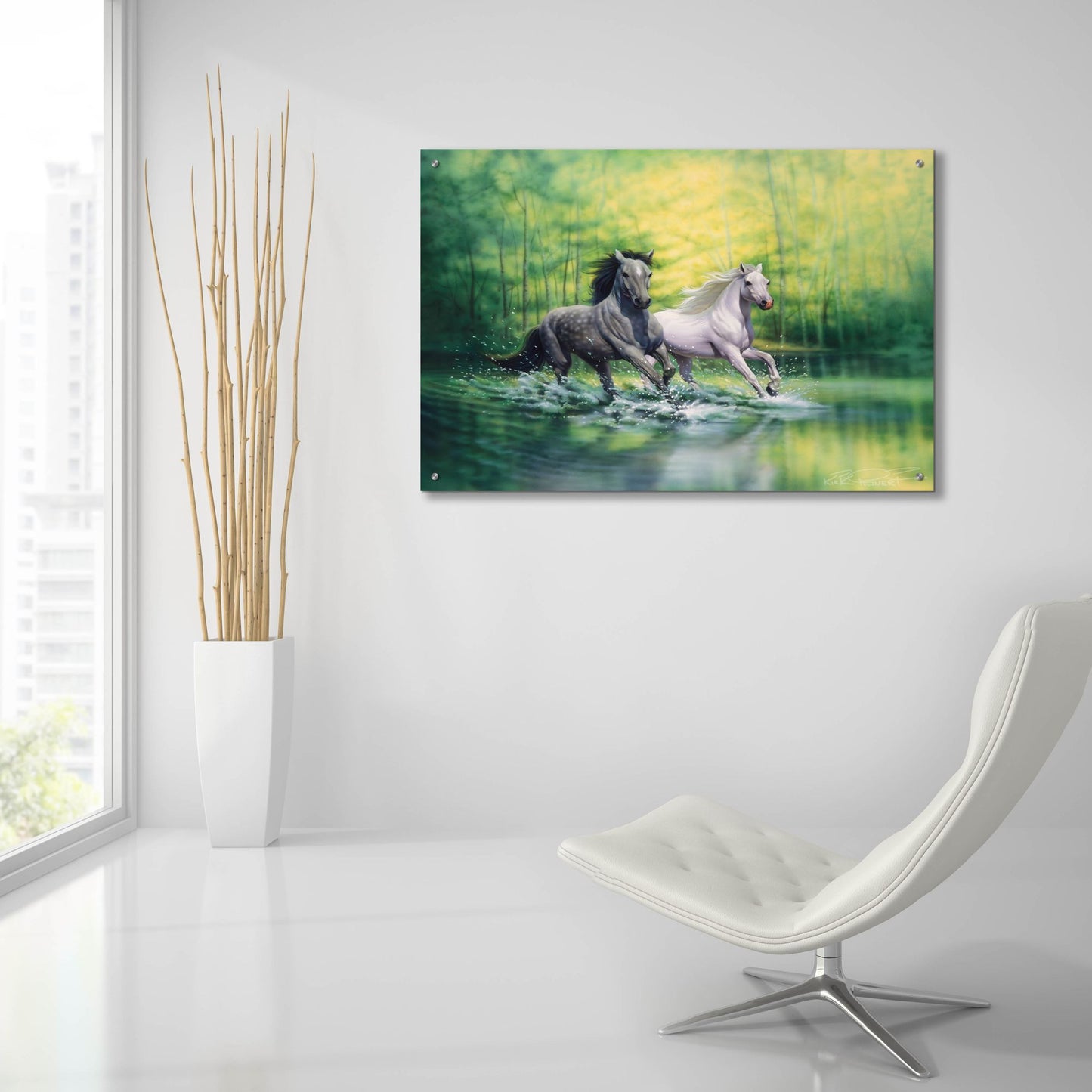 Epic Art 'Spring Morning' by Kirk Reinert, Acrylic Glass Wall Art,36x24