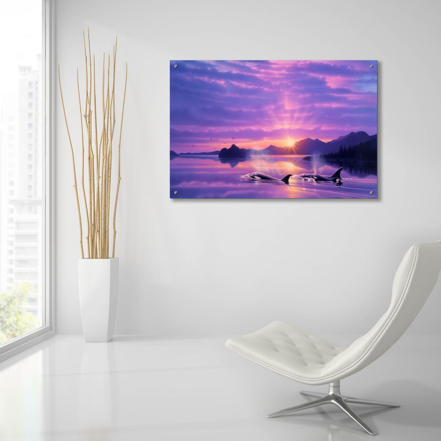 Epic Art 'Tranquility Bay' by Kirk Reinert, Acrylic Glass Wall Art,36x24