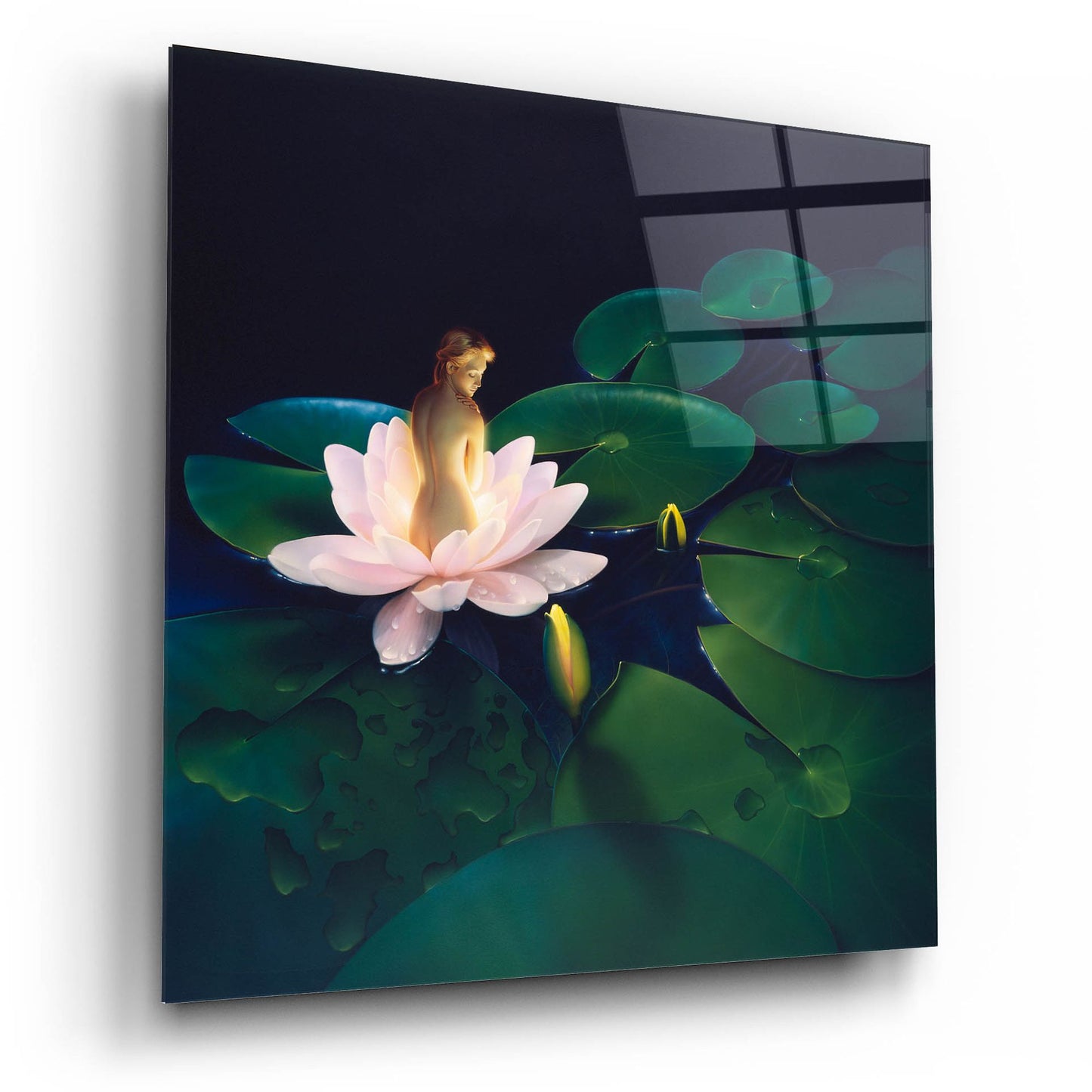 Epic Art 'Waterlilies' by Kirk Reinert, Acrylic Glass Wall Art,12x12