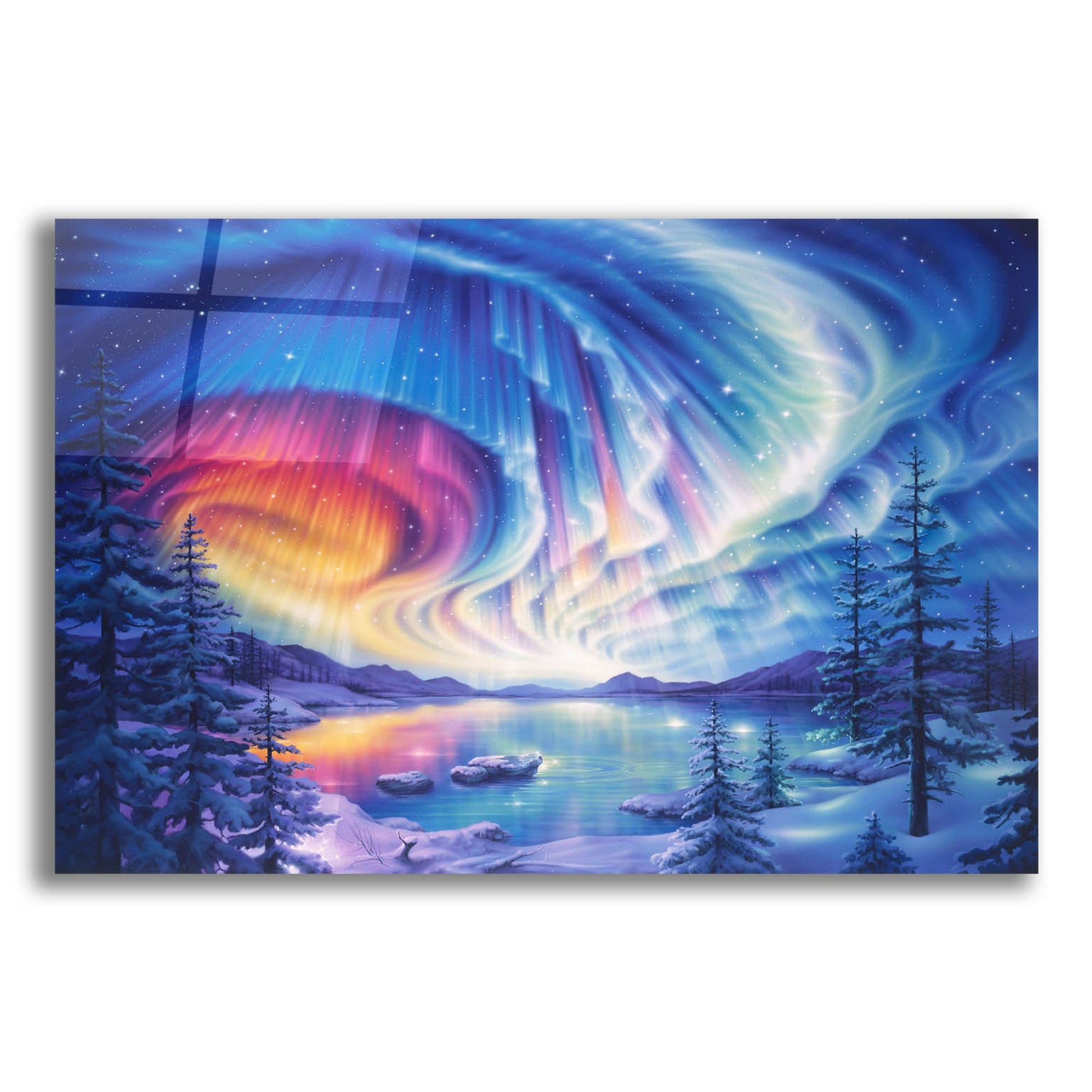 Epic Art 'Enchanted Lake 2' by Kirk Reinert, Acrylic Glass Wall Art,16x12