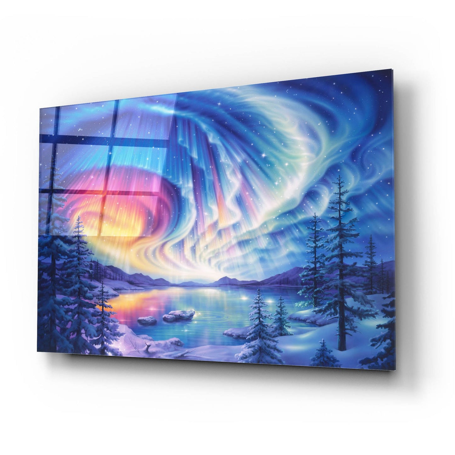 Epic Art 'Enchanted Lake 2' by Kirk Reinert, Acrylic Glass Wall Art,24x16