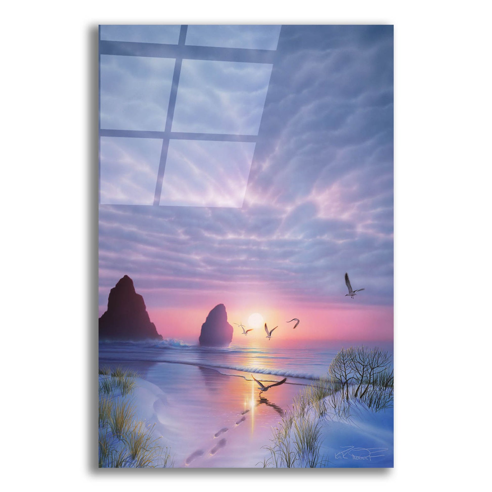 Epic Art 'Radiant Seashore' by Kirk Reinert, Acrylic Glass Wall Art