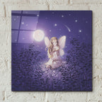 Epic Art 'Girl With Night Flower' by Kirk Reinert, Acrylic Glass Wall Art,12x12