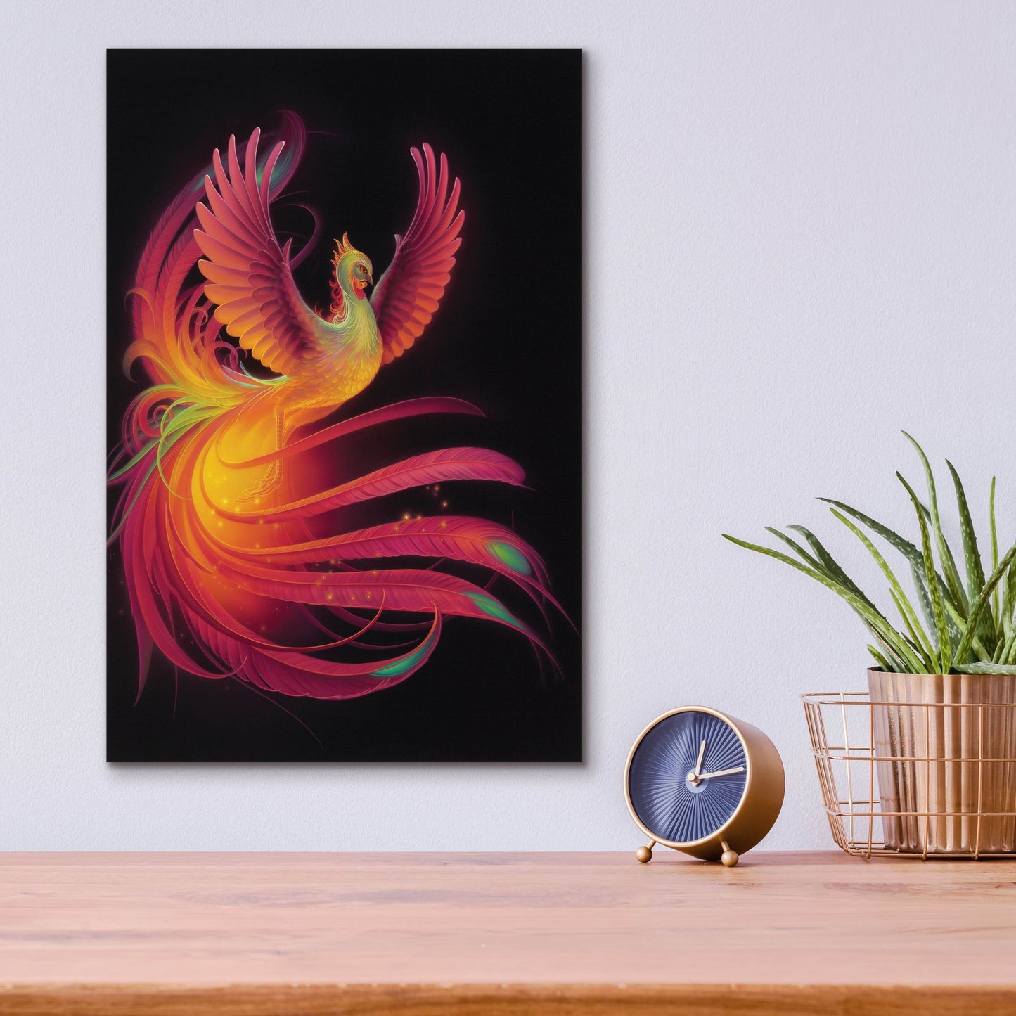 Epic Art 'Phoenix' by Kirk Reinert, Acrylic Glass Wall Art,12x16
