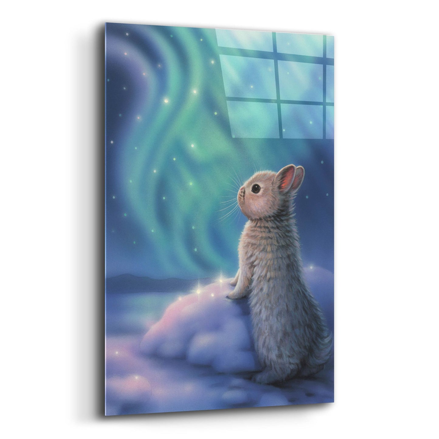Epic Art 'Aurora Bunny' by Kirk Reinert, Acrylic Glass Wall Art,12x16