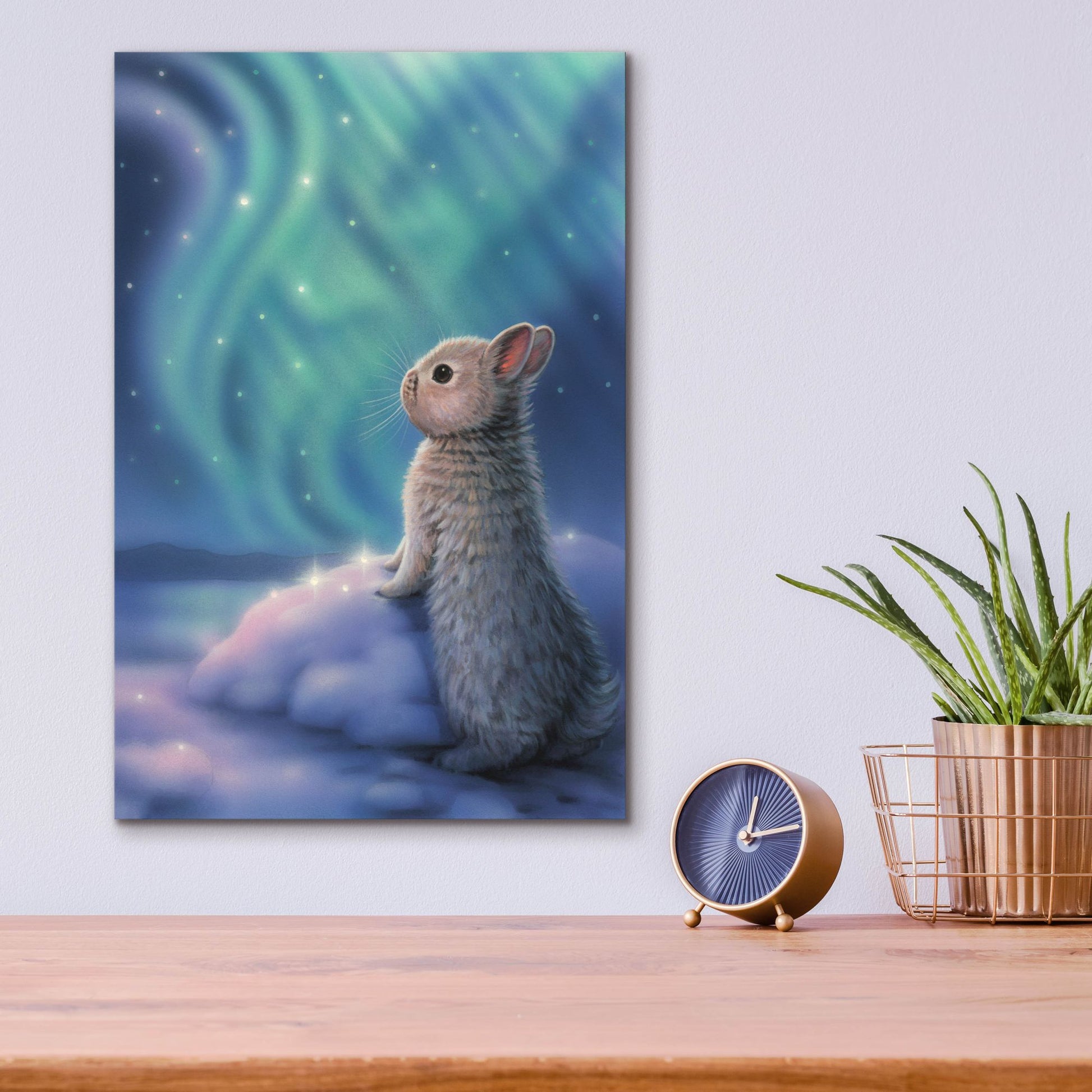 Epic Art 'Aurora Bunny' by Kirk Reinert, Acrylic Glass Wall Art,12x16
