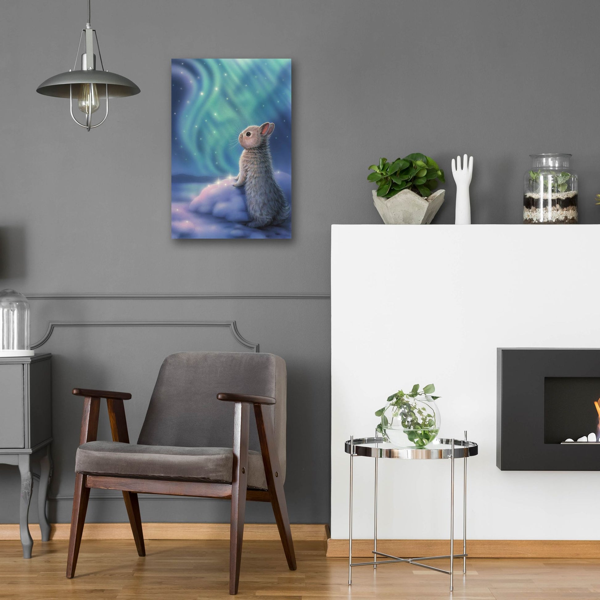 Epic Art 'Aurora Bunny' by Kirk Reinert, Acrylic Glass Wall Art,16x24
