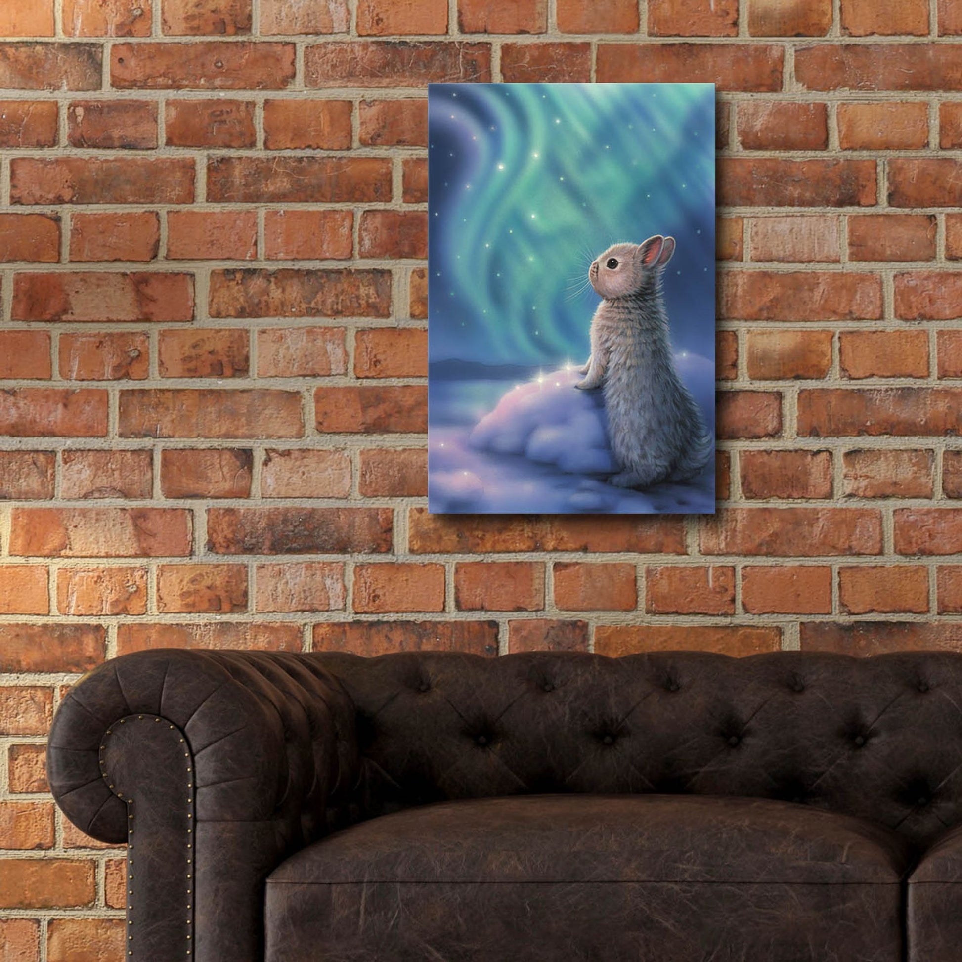 Epic Art 'Aurora Bunny' by Kirk Reinert, Acrylic Glass Wall Art,16x24