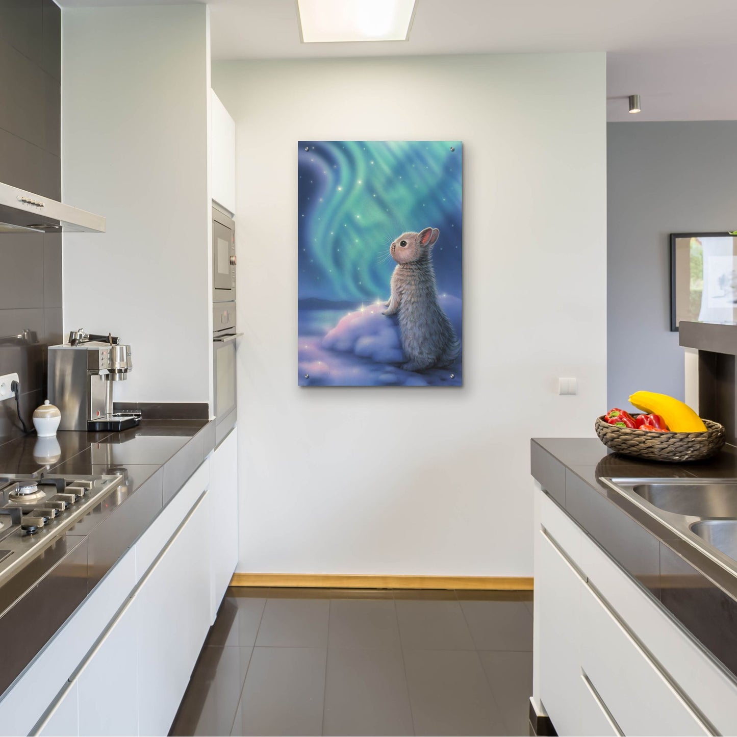 Epic Art 'Aurora Bunny' by Kirk Reinert, Acrylic Glass Wall Art,24x36