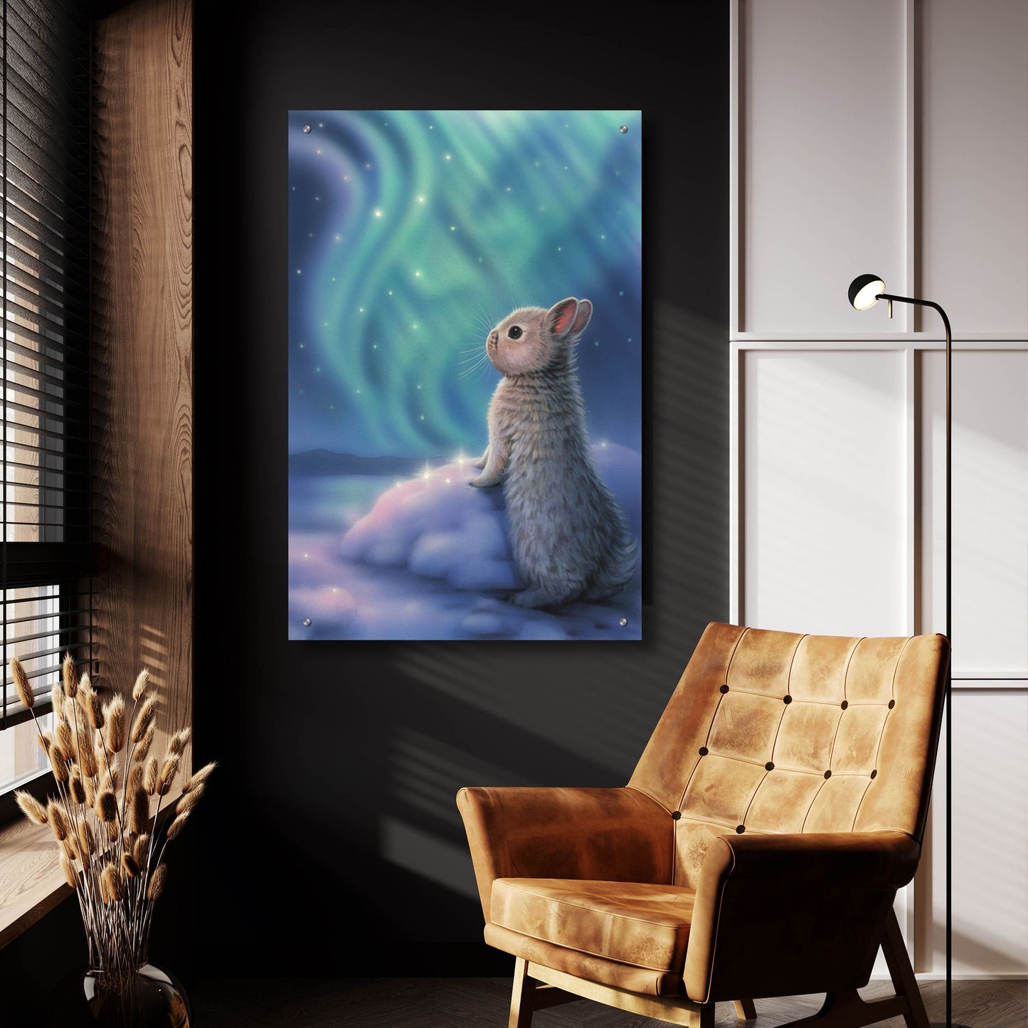 Epic Art 'Aurora Bunny' by Kirk Reinert, Acrylic Glass Wall Art,24x36