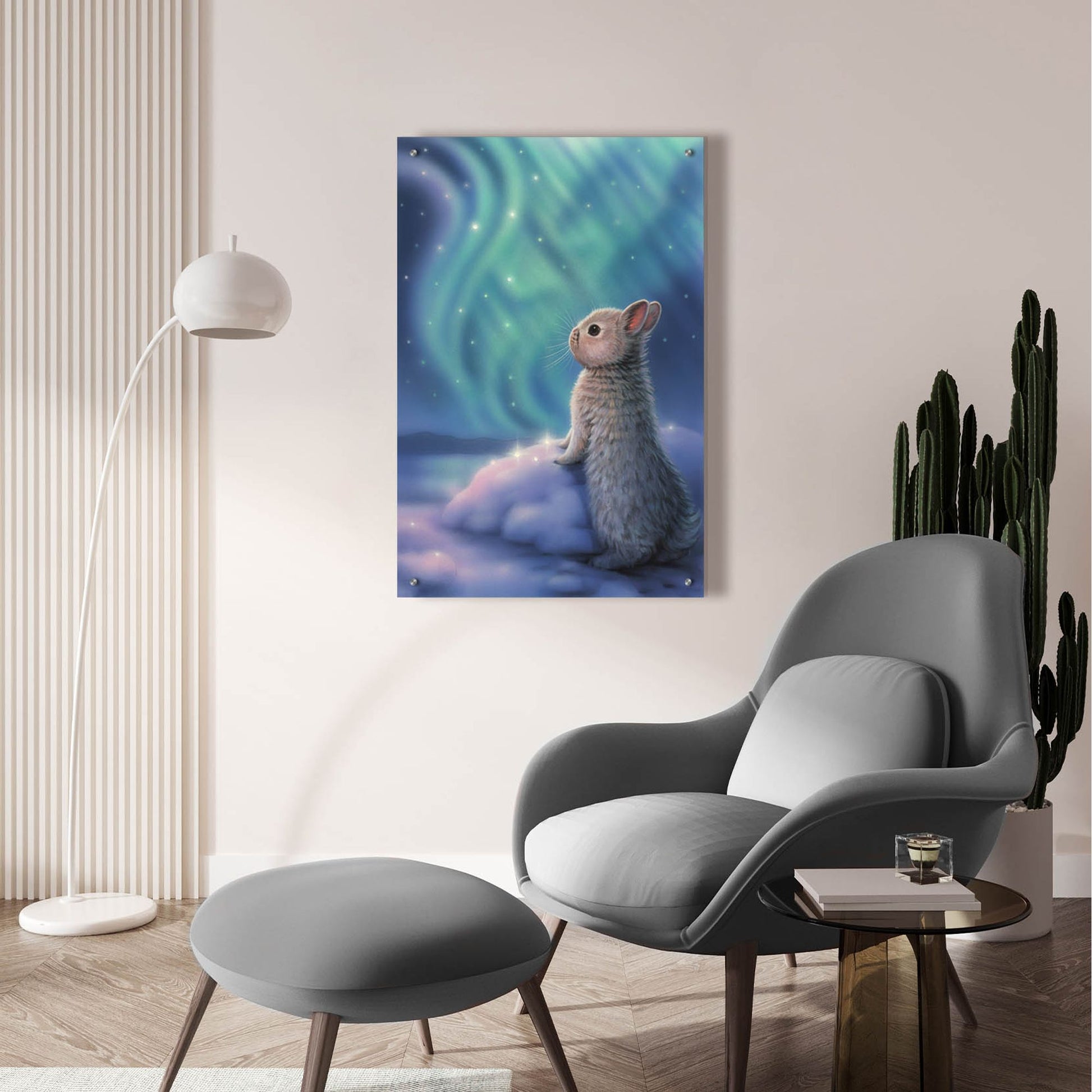 Epic Art 'Aurora Bunny' by Kirk Reinert, Acrylic Glass Wall Art,24x36