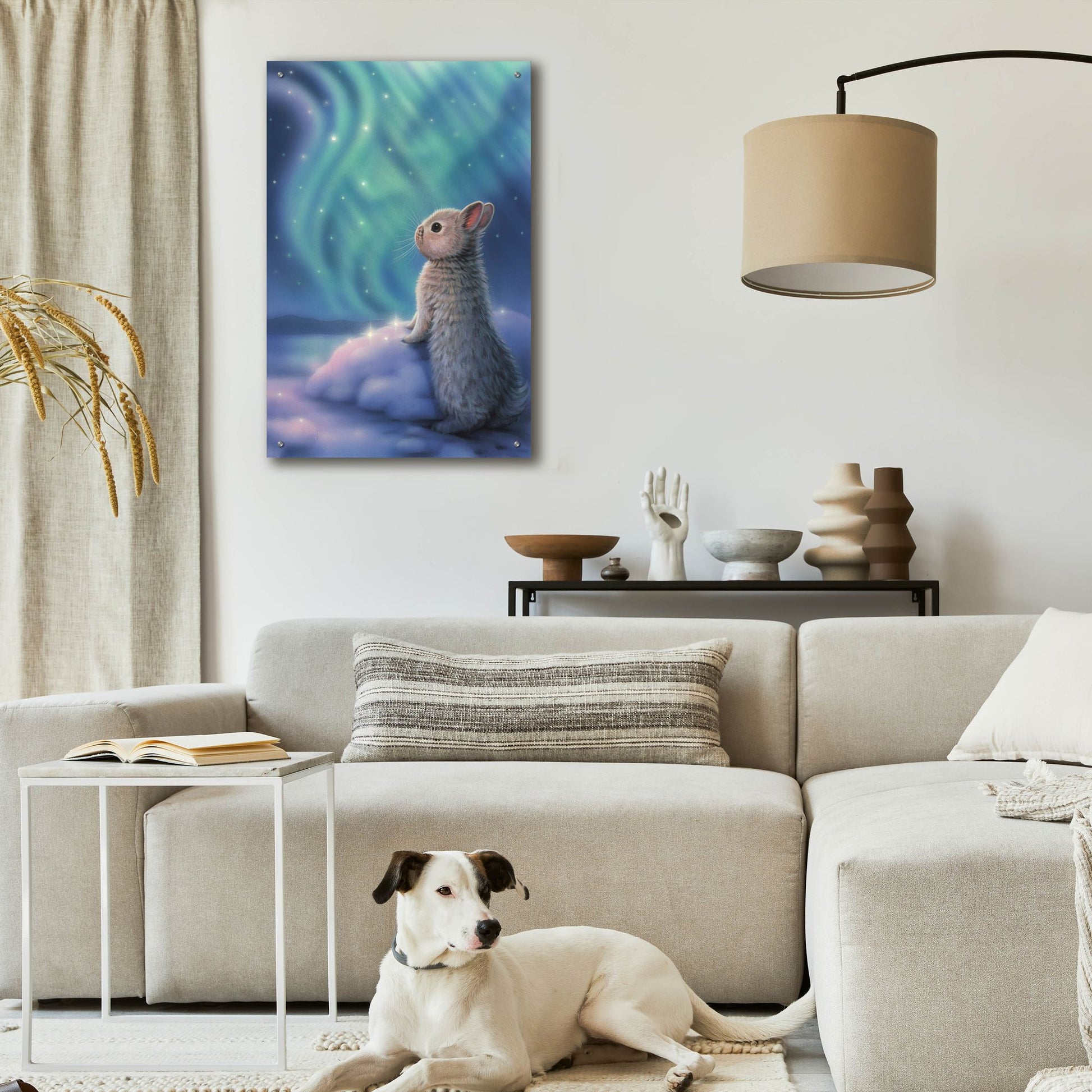 Epic Art 'Aurora Bunny' by Kirk Reinert, Acrylic Glass Wall Art,24x36