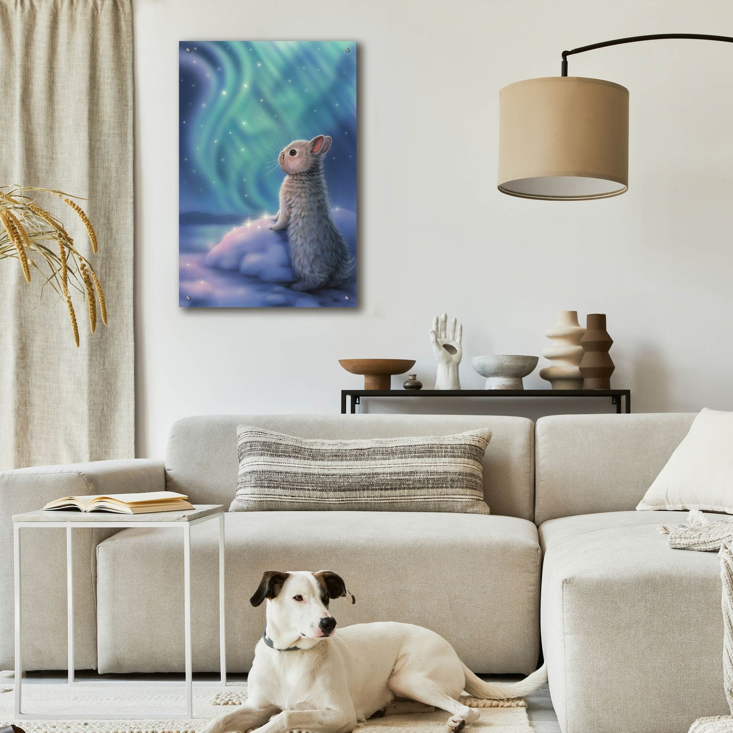 Epic Art 'Aurora Bunny' by Kirk Reinert, Acrylic Glass Wall Art,24x36