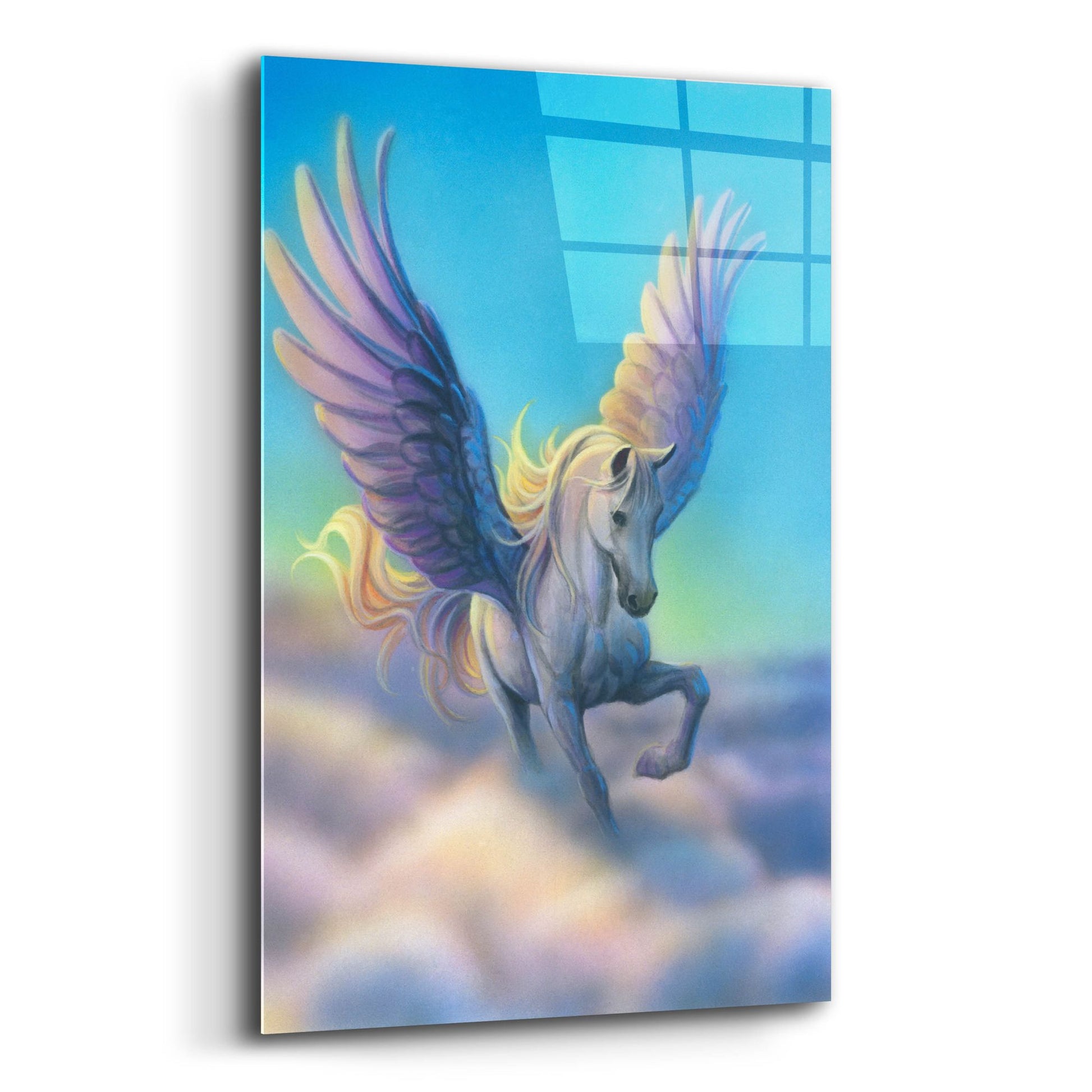 Epic Art 'Pegasus' by Kirk Reinert, Acrylic Glass Wall Art,12x16