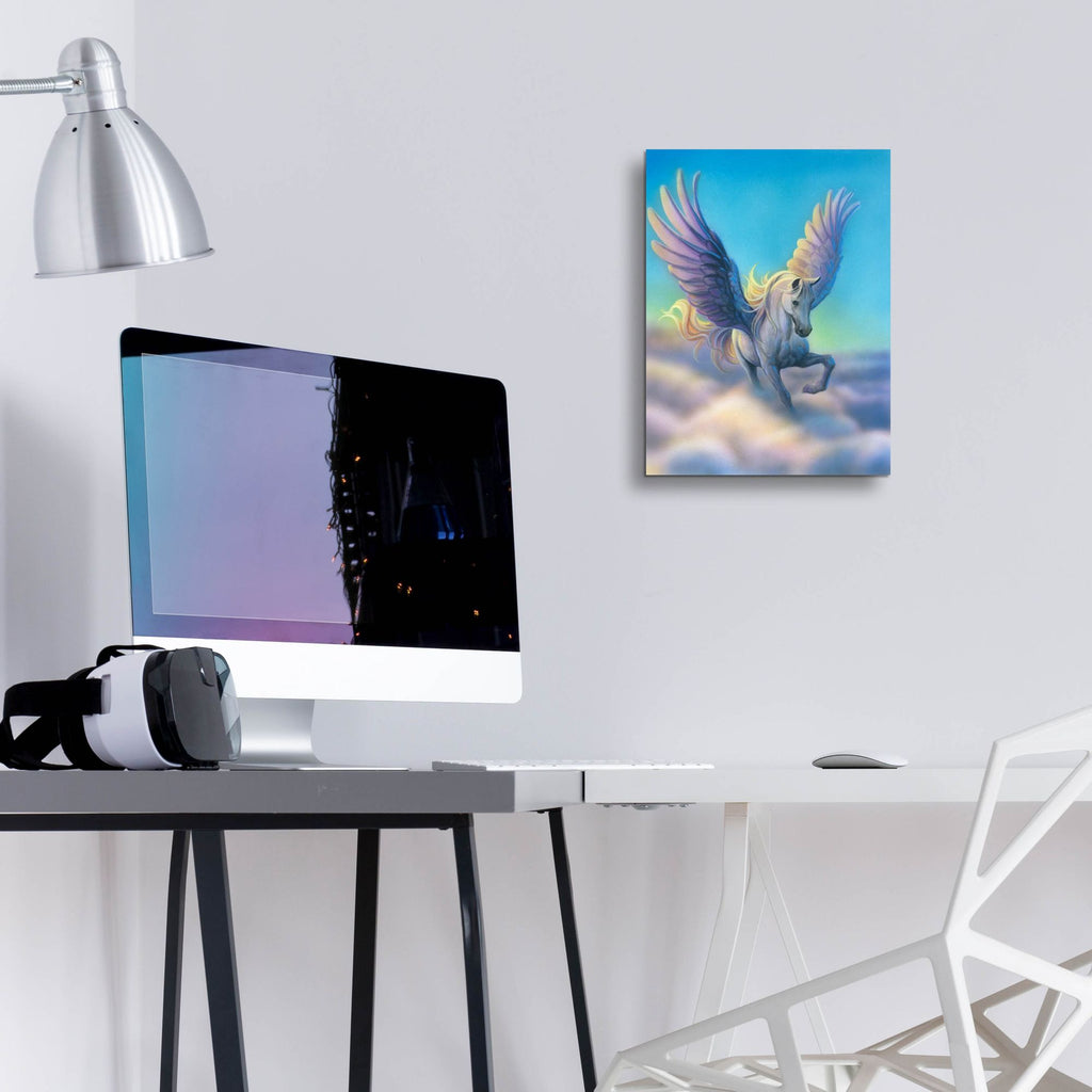 Epic Art 'Pegasus' by Kirk Reinert, Acrylic Glass Wall Art,12x16