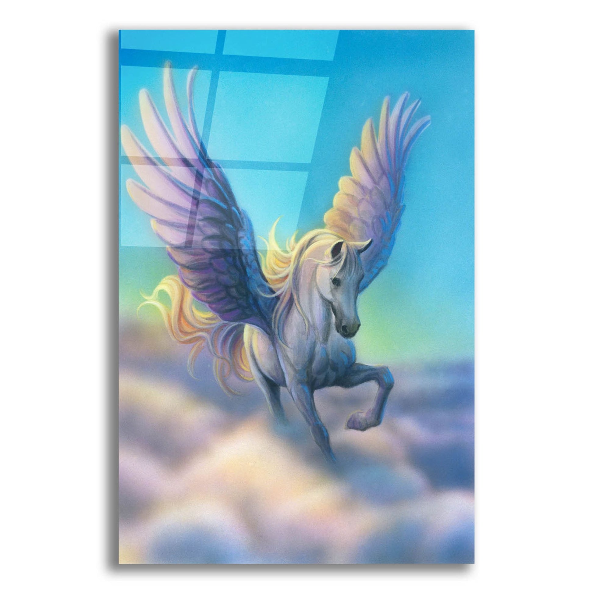 Epic Art 'Pegasus' by Kirk Reinert, Acrylic Glass Wall Art,12x16
