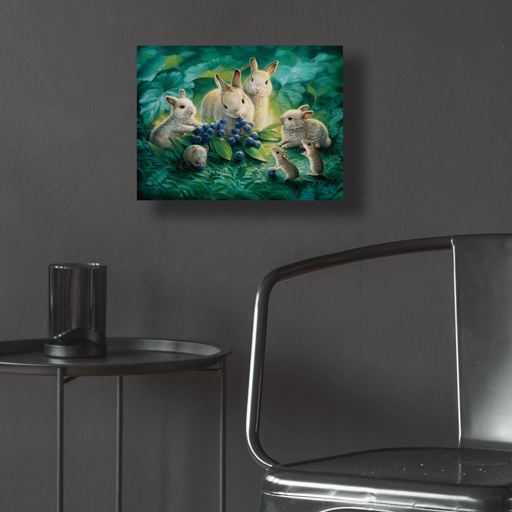 Epic Art 'Blueberry Lunch' by Kirk Reinert, Acrylic Glass Wall Art,16x12