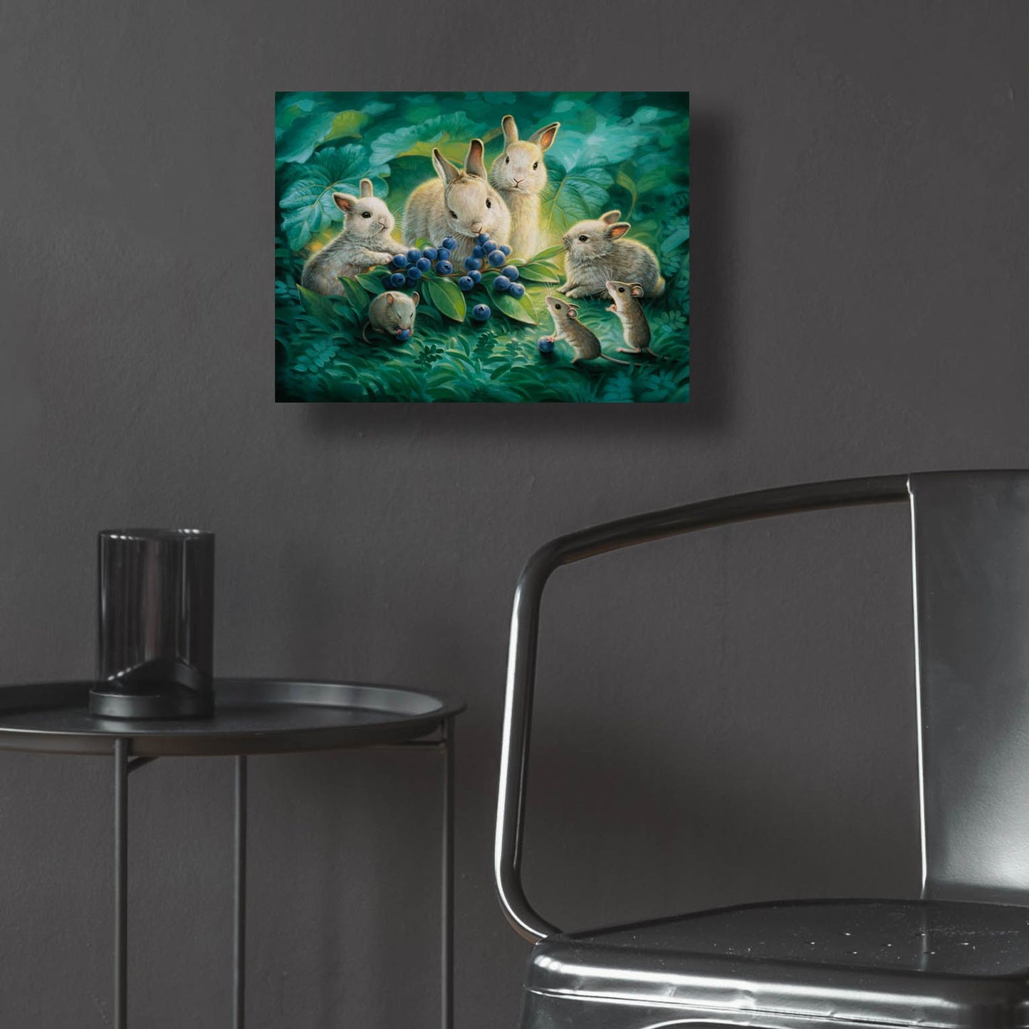 Epic Art 'Blueberry Lunch' by Kirk Reinert, Acrylic Glass Wall Art,16x12