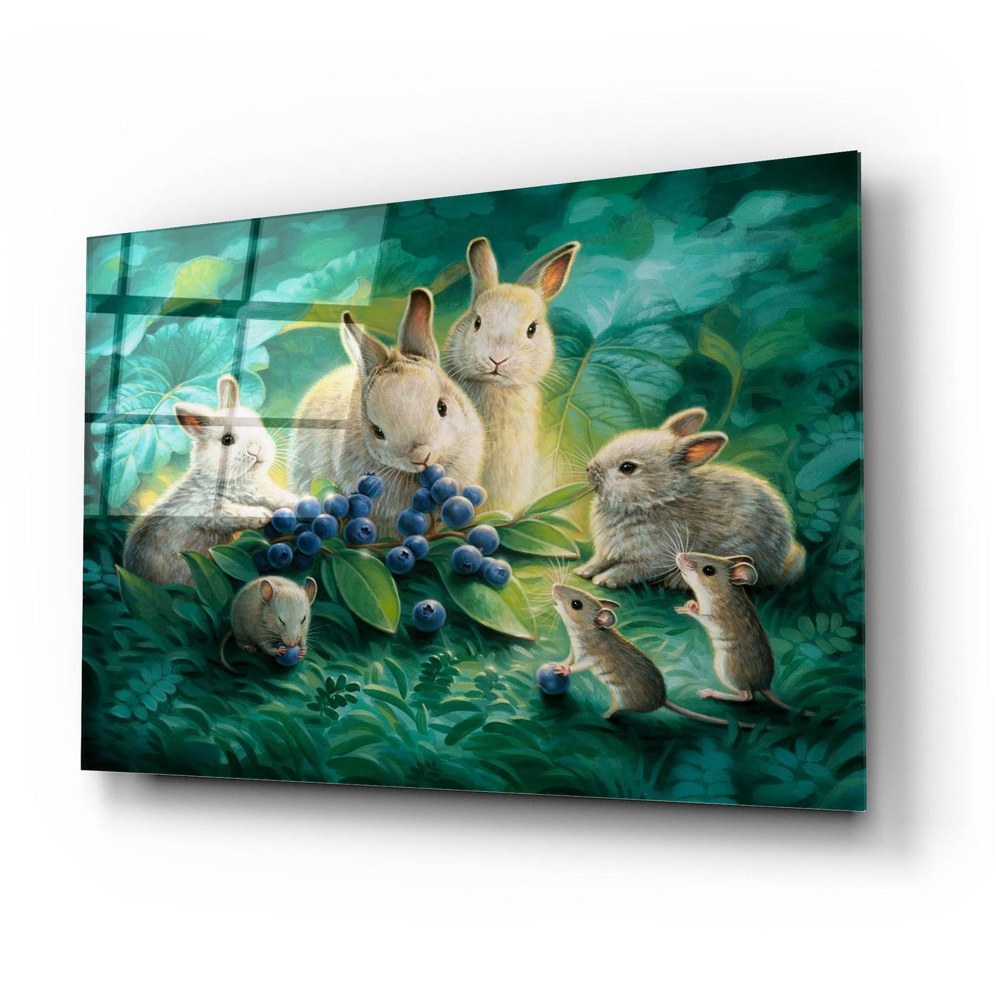 Epic Art 'Blueberry Lunch' by Kirk Reinert, Acrylic Glass Wall Art,24x16