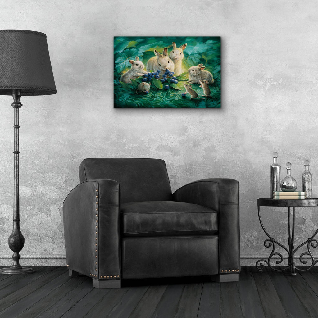 Epic Art 'Blueberry Lunch' by Kirk Reinert, Acrylic Glass Wall Art,24x16