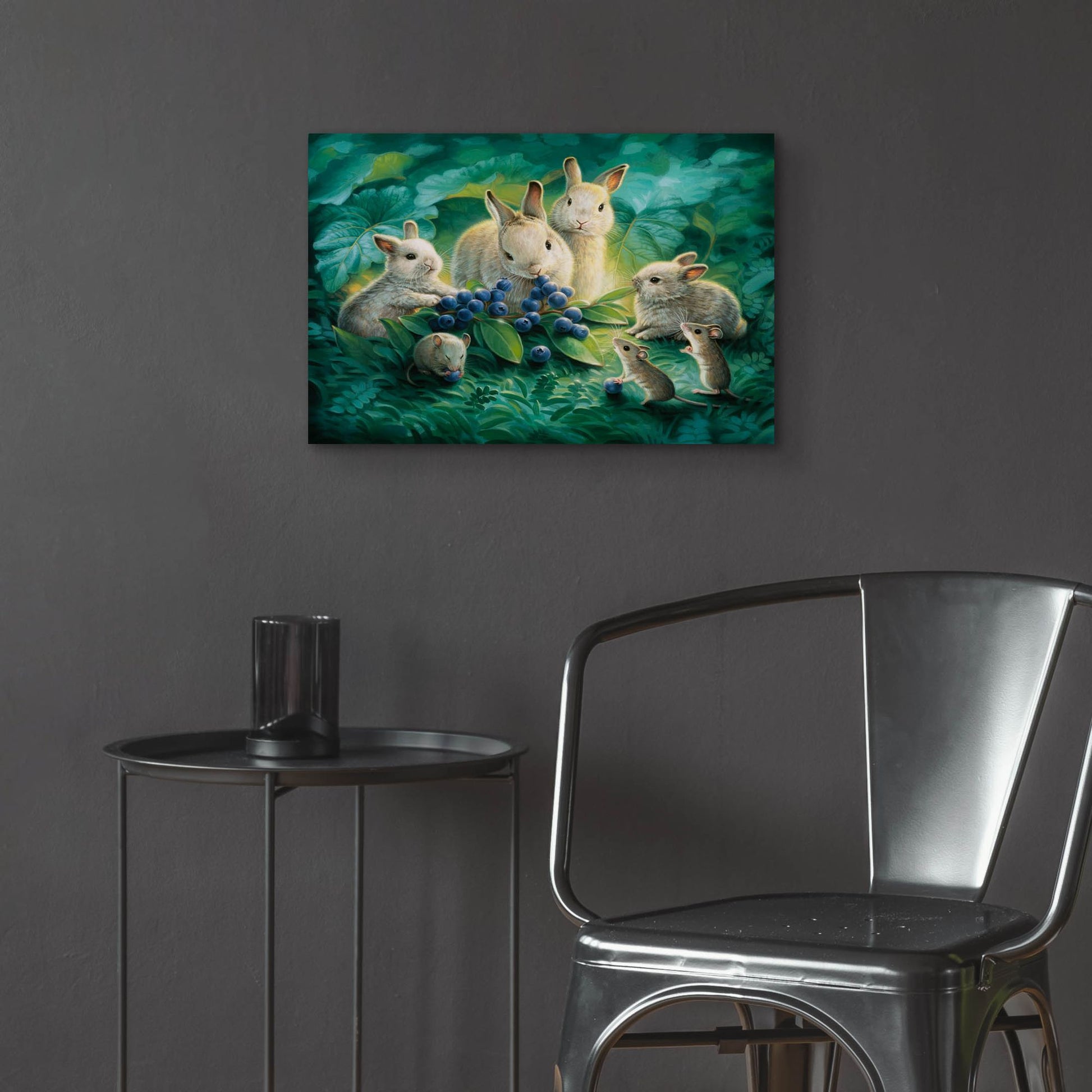 Epic Art 'Blueberry Lunch' by Kirk Reinert, Acrylic Glass Wall Art,24x16