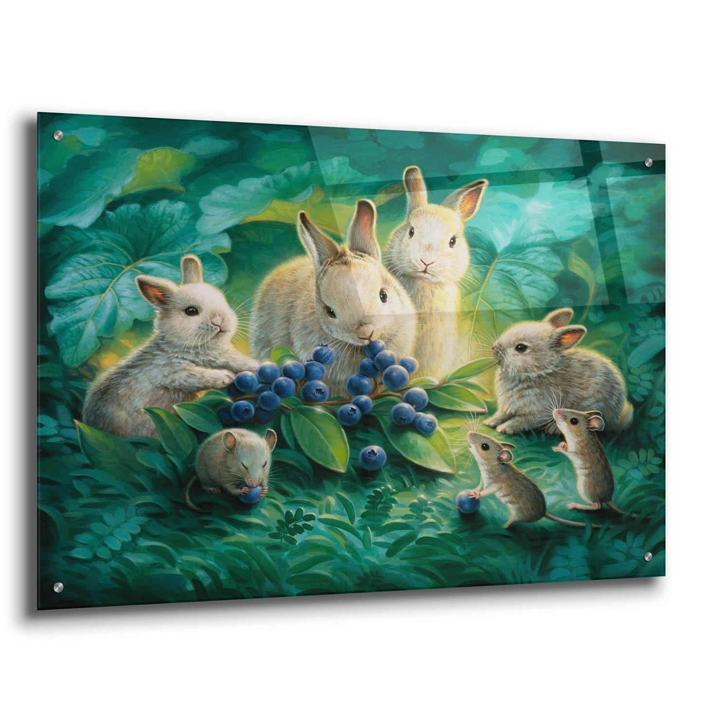 Epic Art 'Blueberry Lunch' by Kirk Reinert, Acrylic Glass Wall Art,36x24