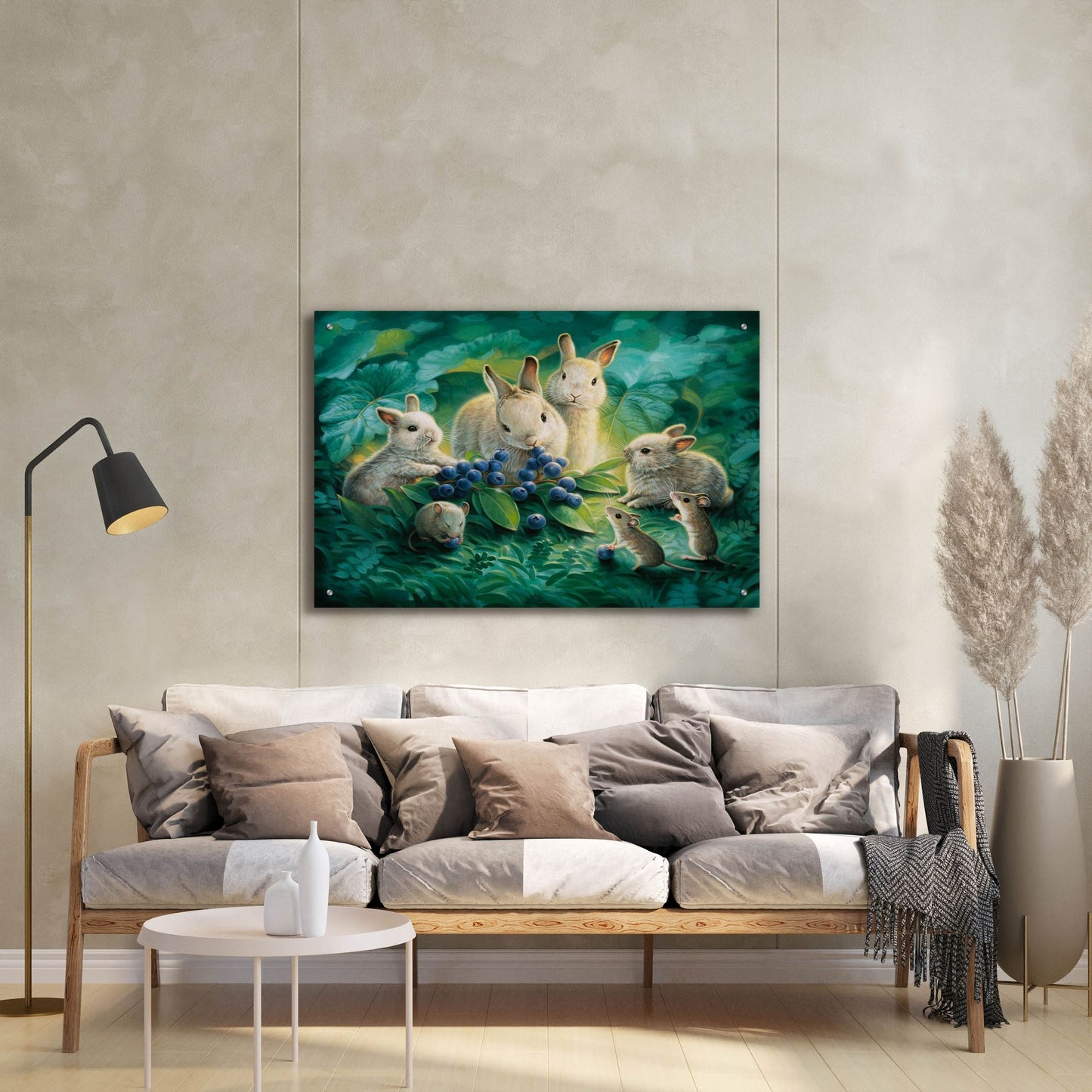 Epic Art 'Blueberry Lunch' by Kirk Reinert, Acrylic Glass Wall Art,36x24