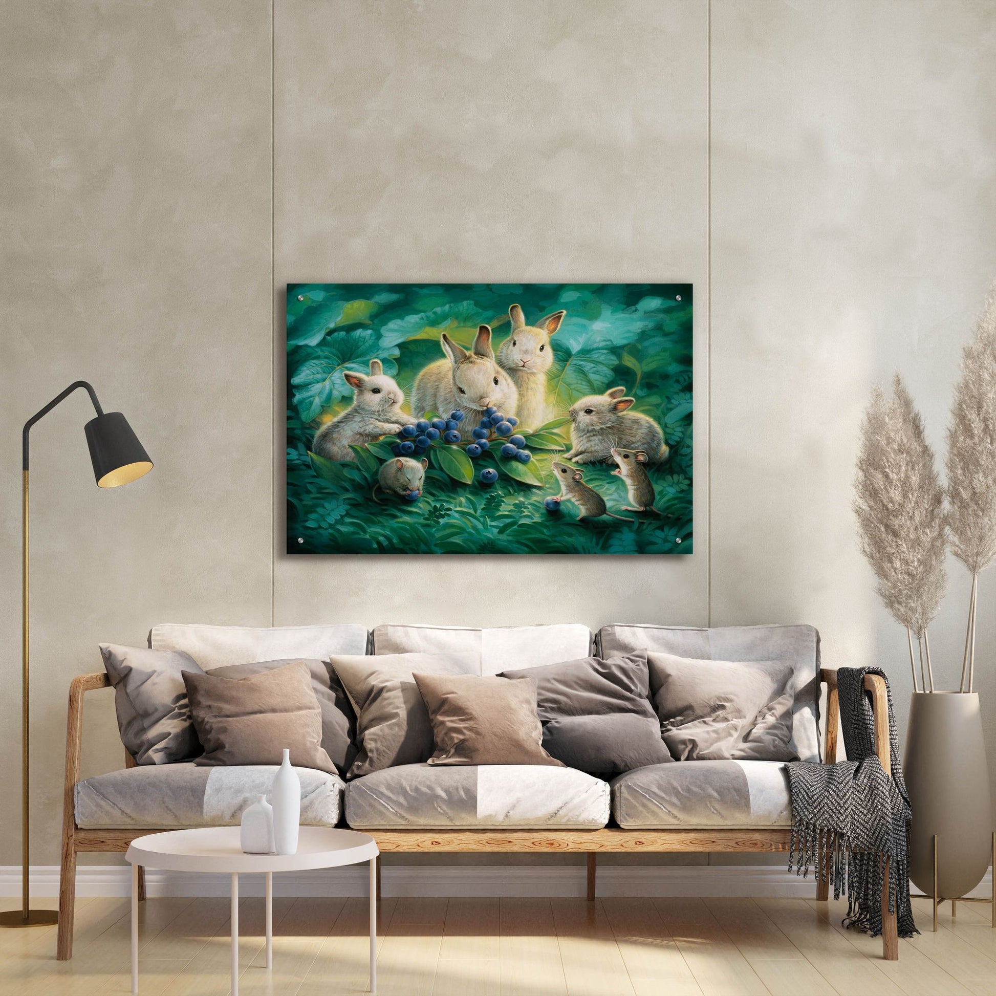 Epic Art 'Blueberry Lunch' by Kirk Reinert, Acrylic Glass Wall Art,36x24