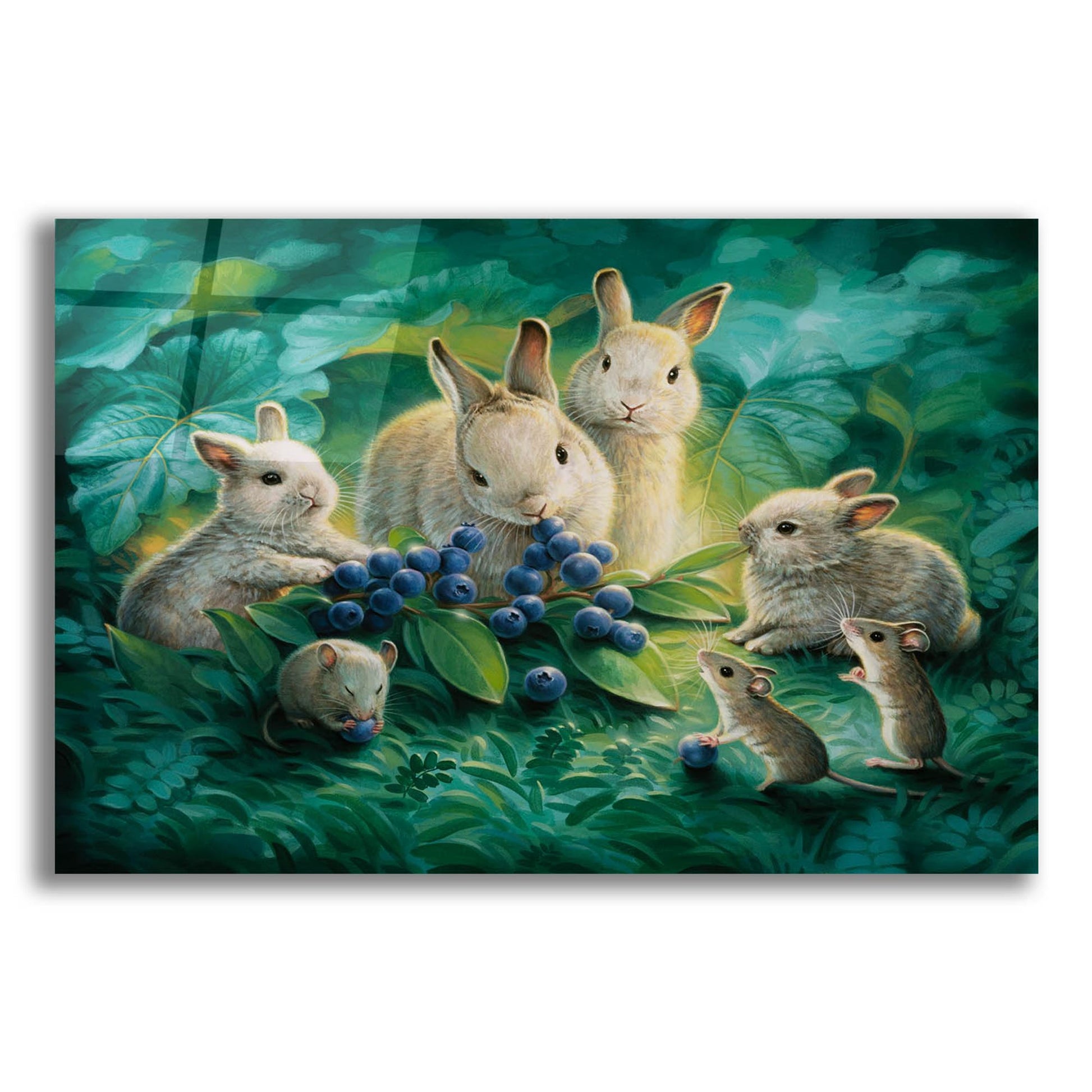 Epic Art 'Blueberry Lunch' by Kirk Reinert, Acrylic Glass Wall Art