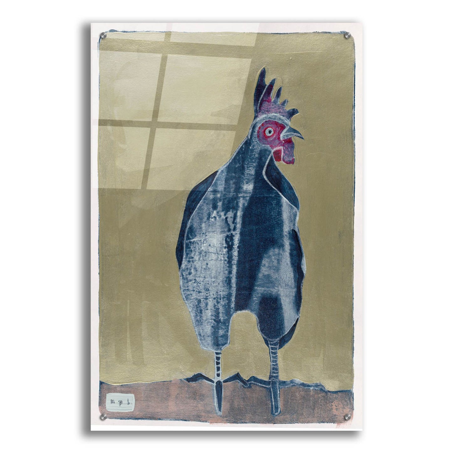 Epic Art 'Dark Rooster 2' by Maria Pietri, Acrylic Glass Wall Art