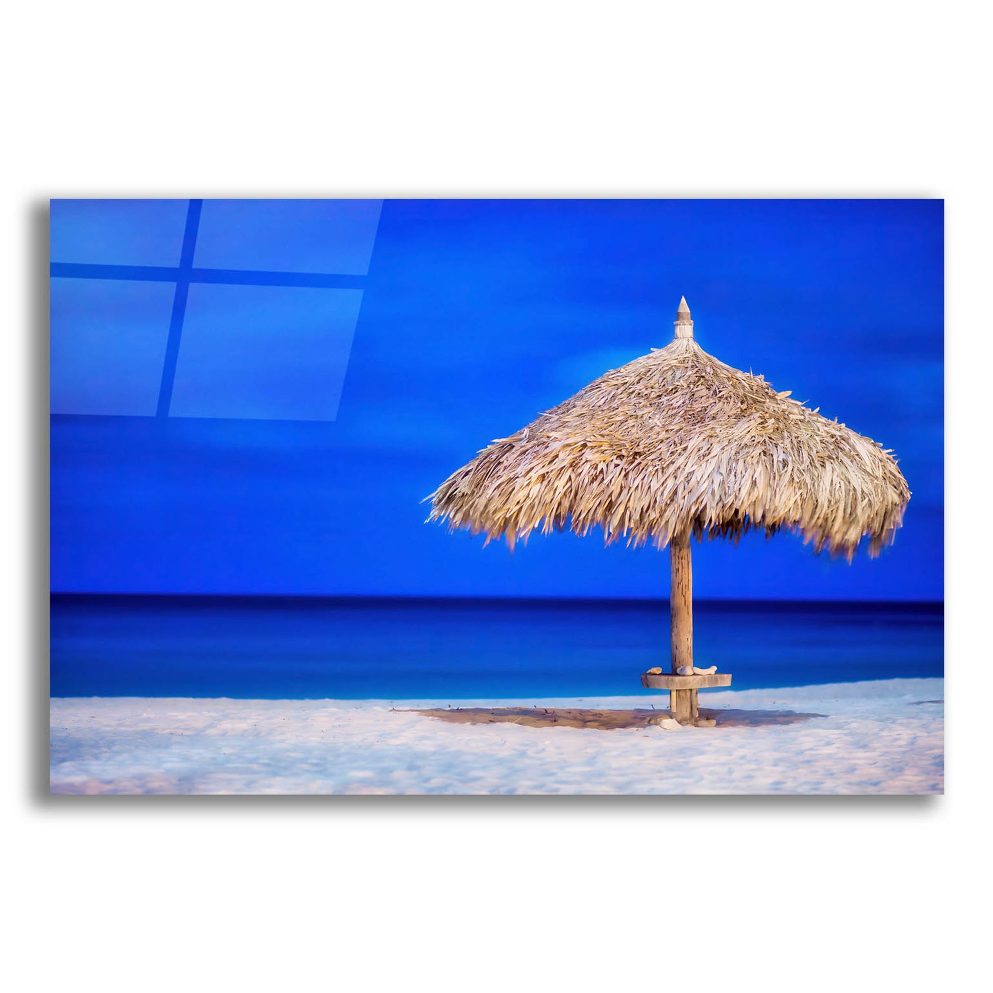 Epic Art 'Aruba Beach Umbrella' by Mark A Paulda, Acrylic Glass Wall Art