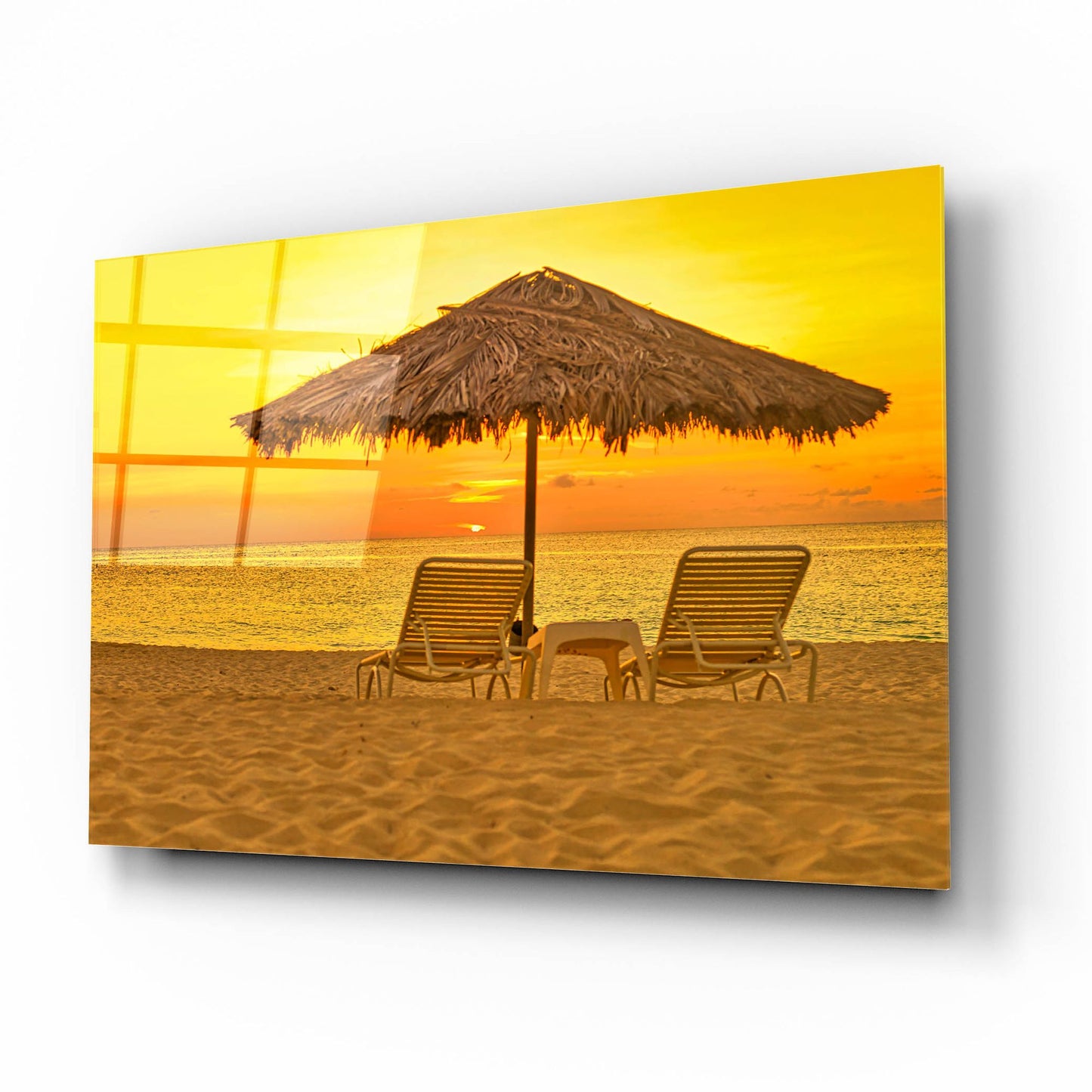 Epic Art 'Aruba Relax' by Mark A Paulda, Acrylic Glass Wall Art,16x12