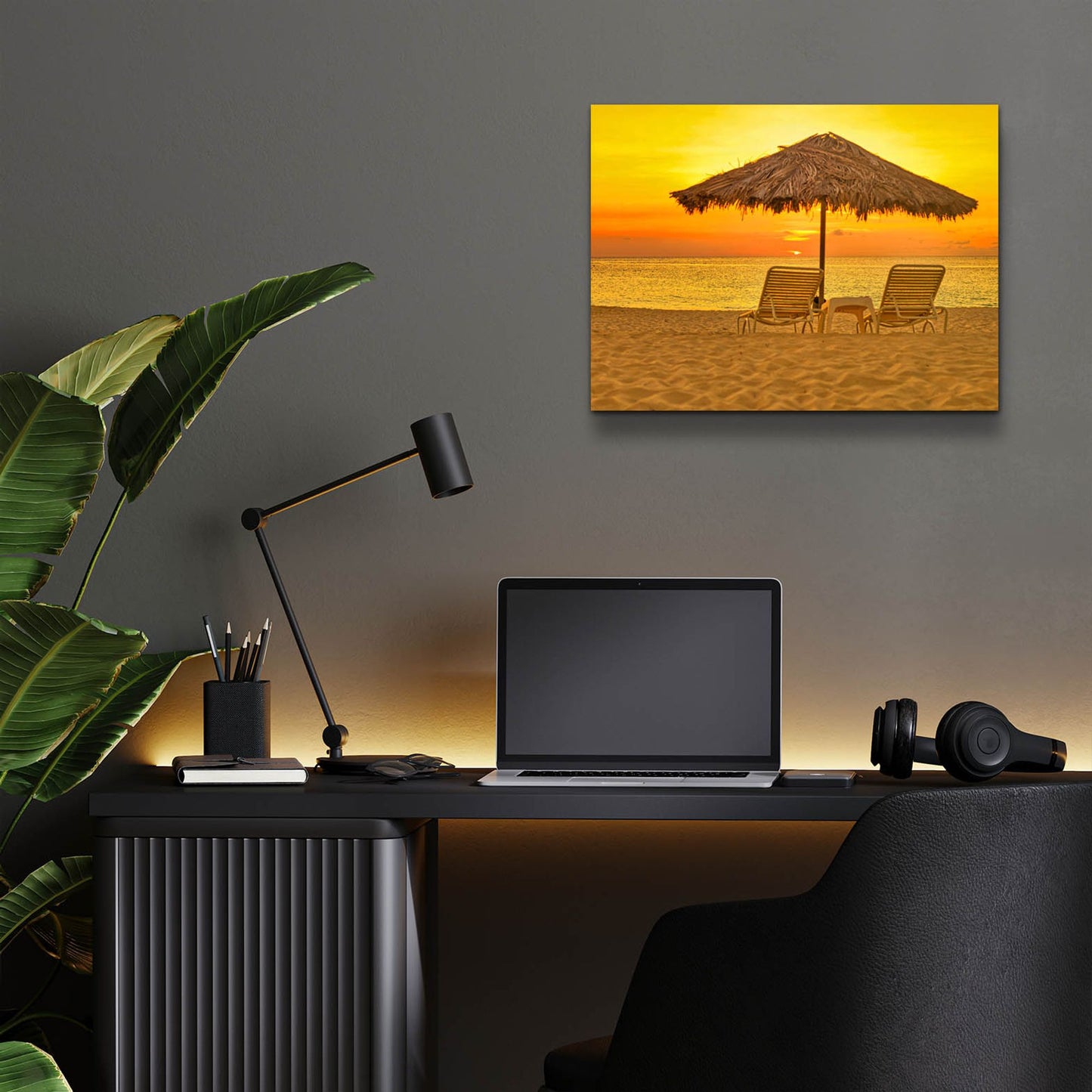 Epic Art 'Aruba Relax' by Mark A Paulda, Acrylic Glass Wall Art,16x12