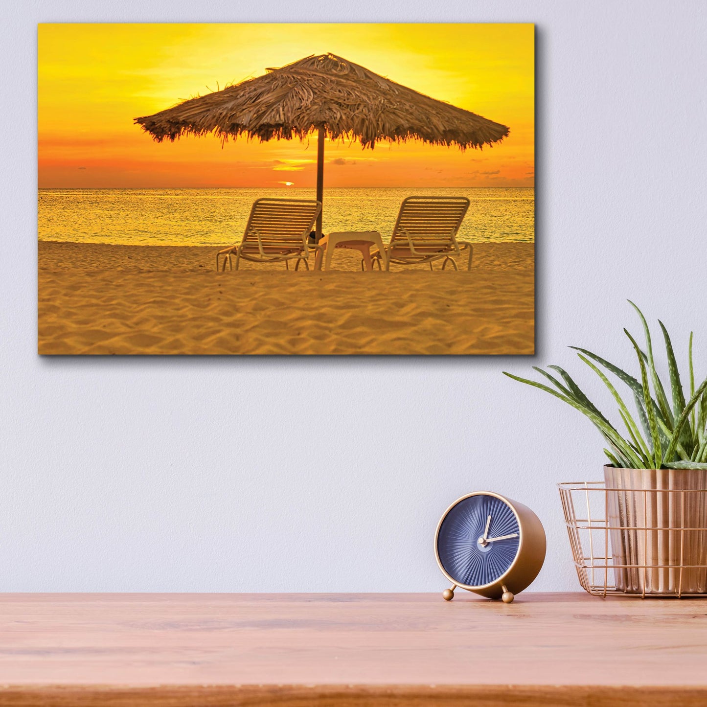 Epic Art 'Aruba Relax' by Mark A Paulda, Acrylic Glass Wall Art,16x12