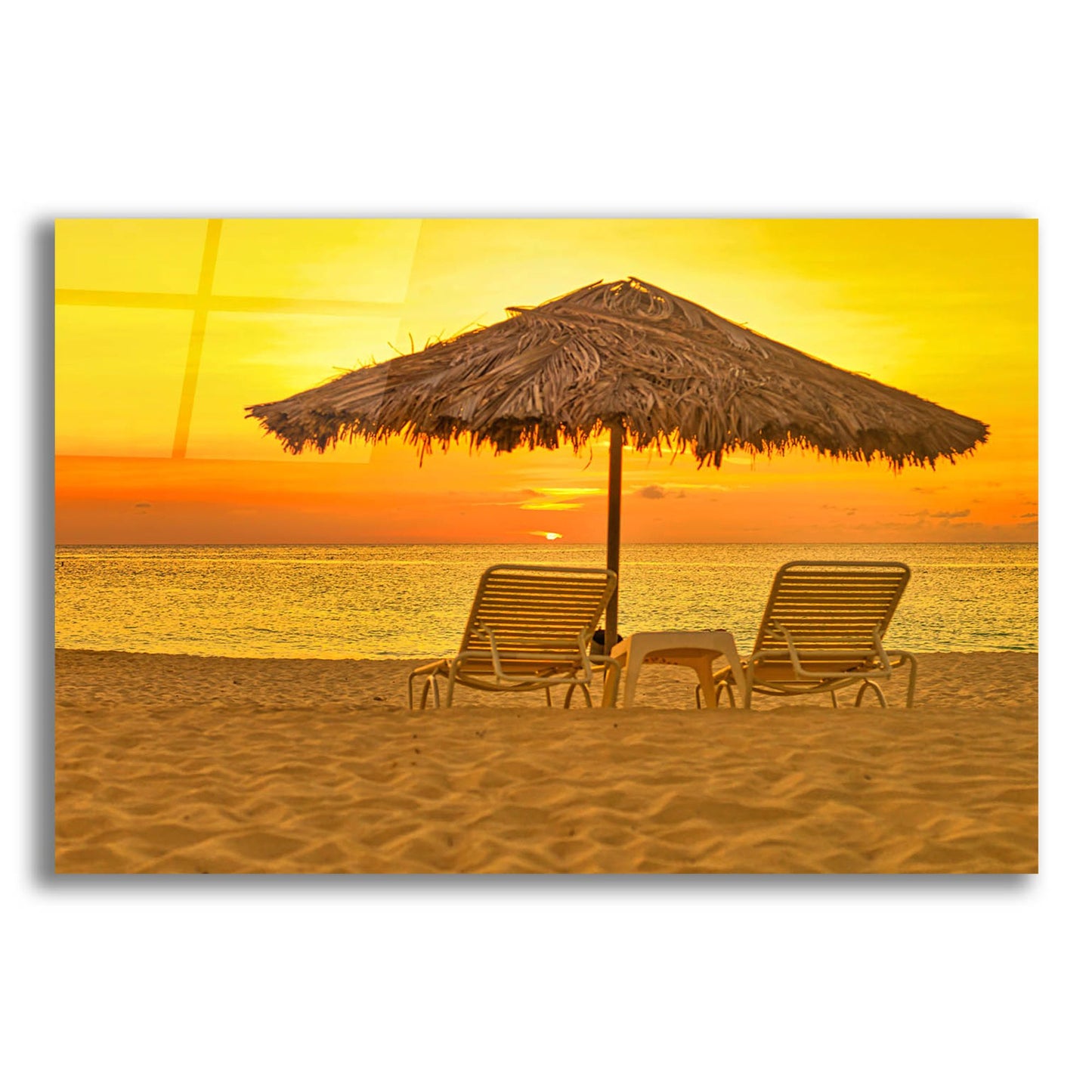 Epic Art 'Aruba Relax' by Mark A Paulda, Acrylic Glass Wall Art,16x12