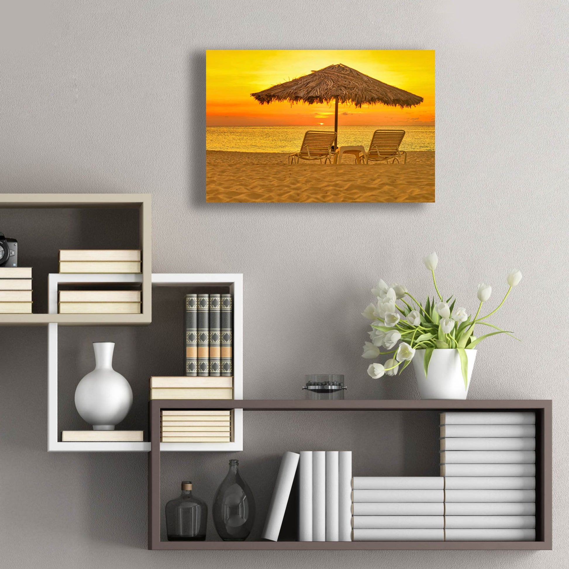 Epic Art 'Aruba Relax' by Mark A Paulda, Acrylic Glass Wall Art,24x16