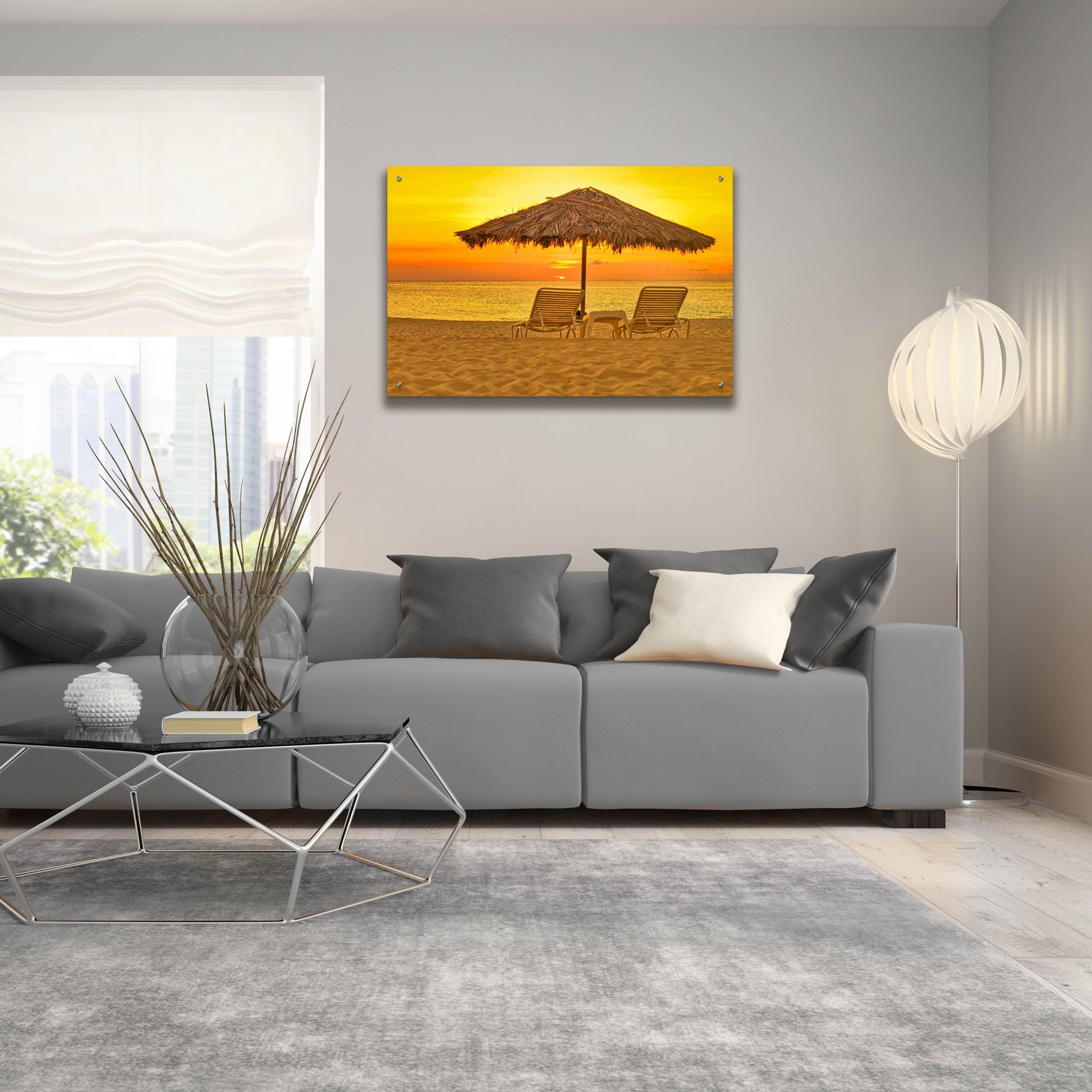 Epic Art 'Aruba Relax' by Mark A Paulda, Acrylic Glass Wall Art,36x24