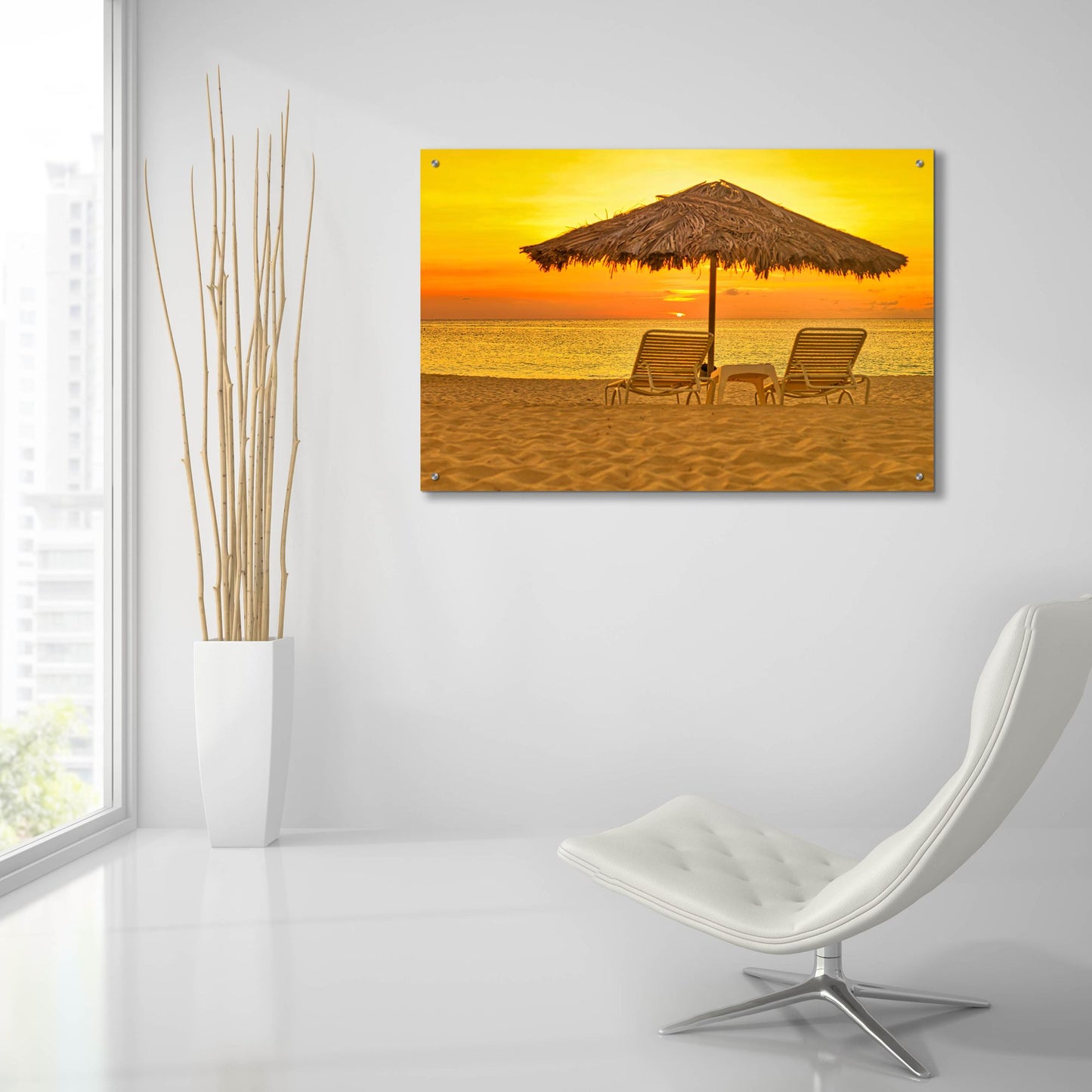 Epic Art 'Aruba Relax' by Mark A Paulda, Acrylic Glass Wall Art,36x24