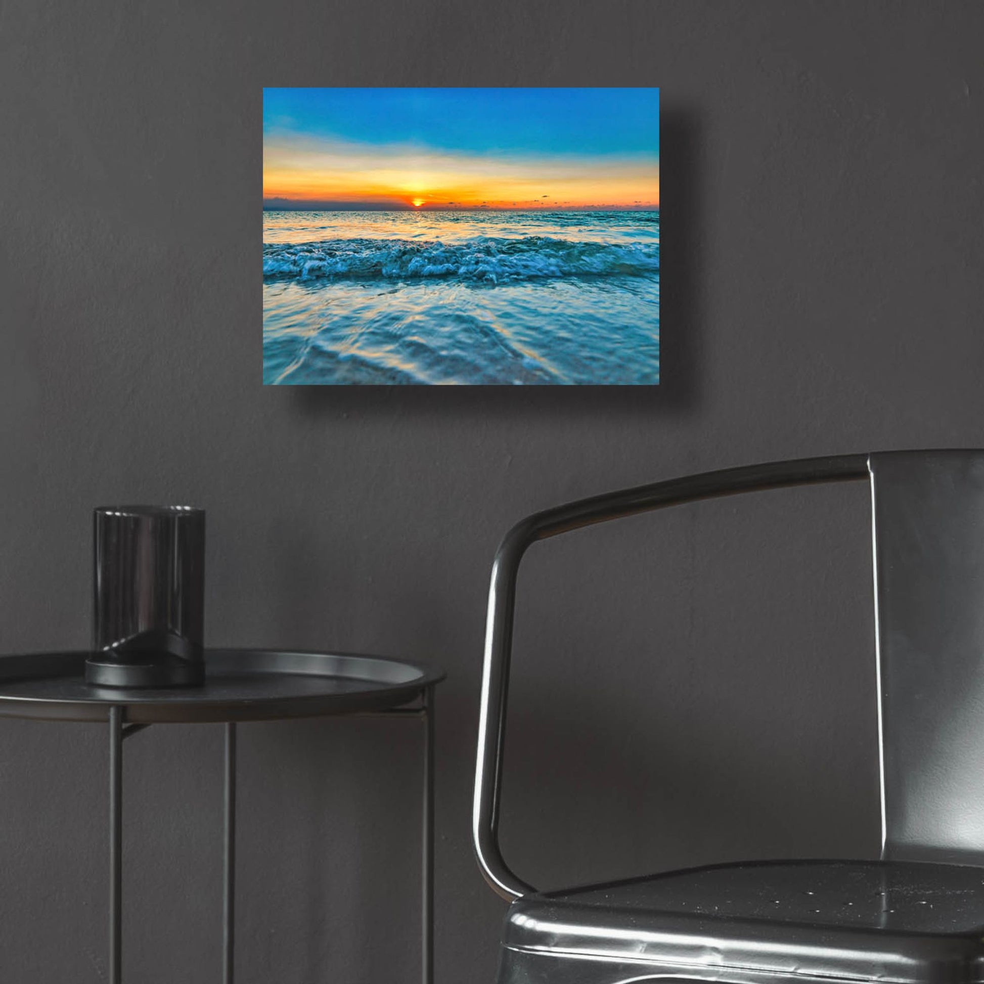 Epic Art 'Calm Aruba Blue' by Mark A Paulda, Acrylic Glass Wall Art,16x12