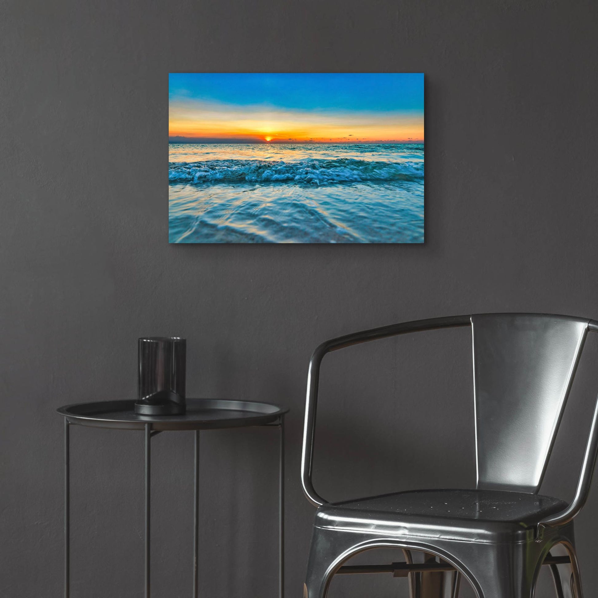 Epic Art 'Calm Aruba Blue' by Mark A Paulda, Acrylic Glass Wall Art,24x16